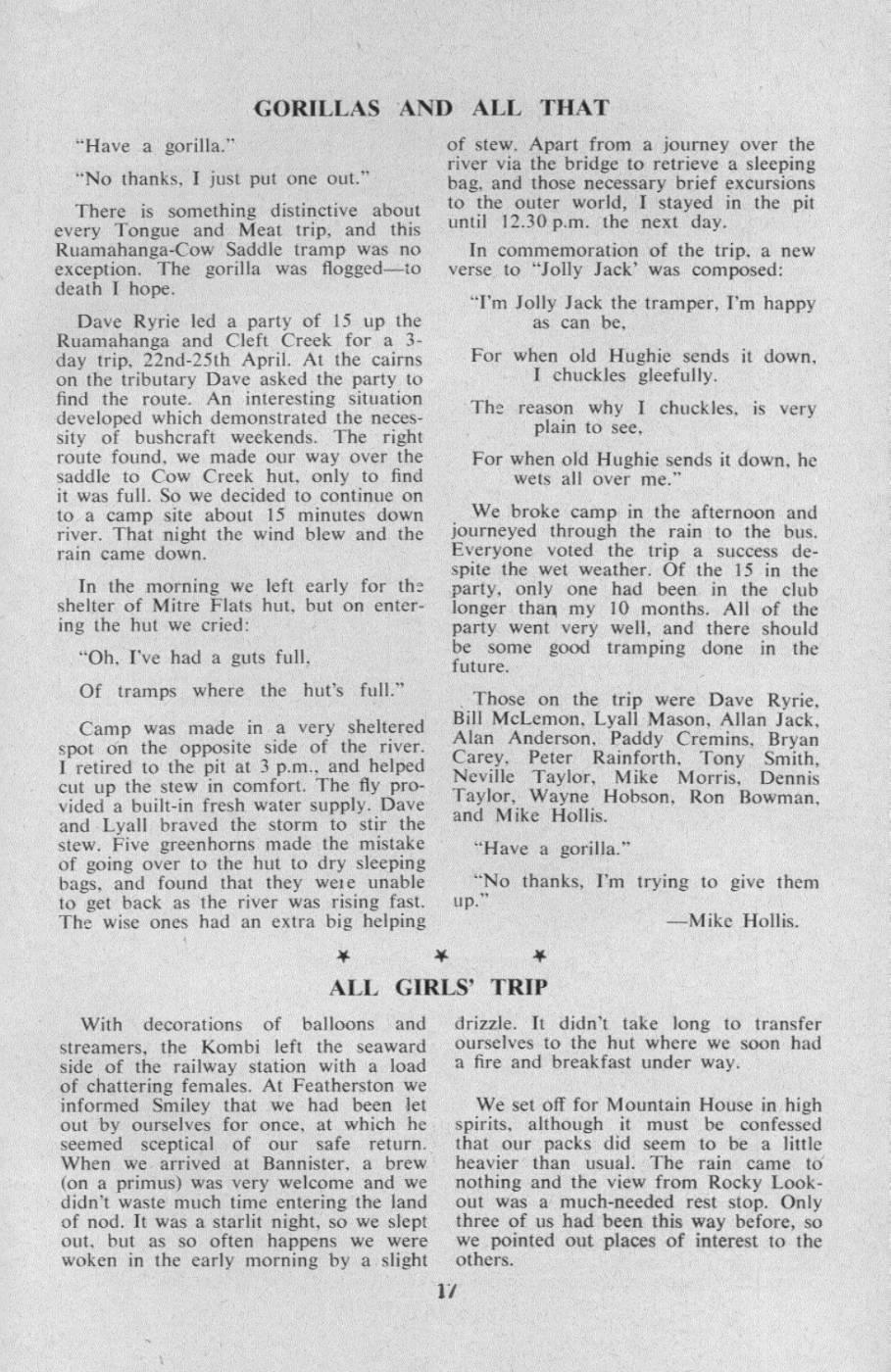 Scanned journal page 1 of 1: Gorillas and All That