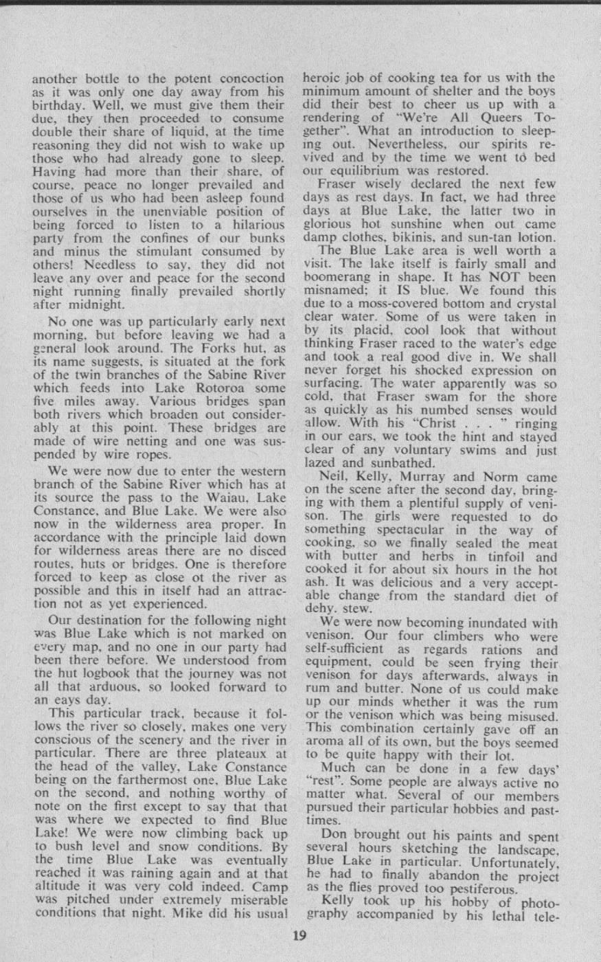 Scanned journal page 4 of 8: 1965-66 Christmas Trip (Travers-Sabine-Spencer Mountains)