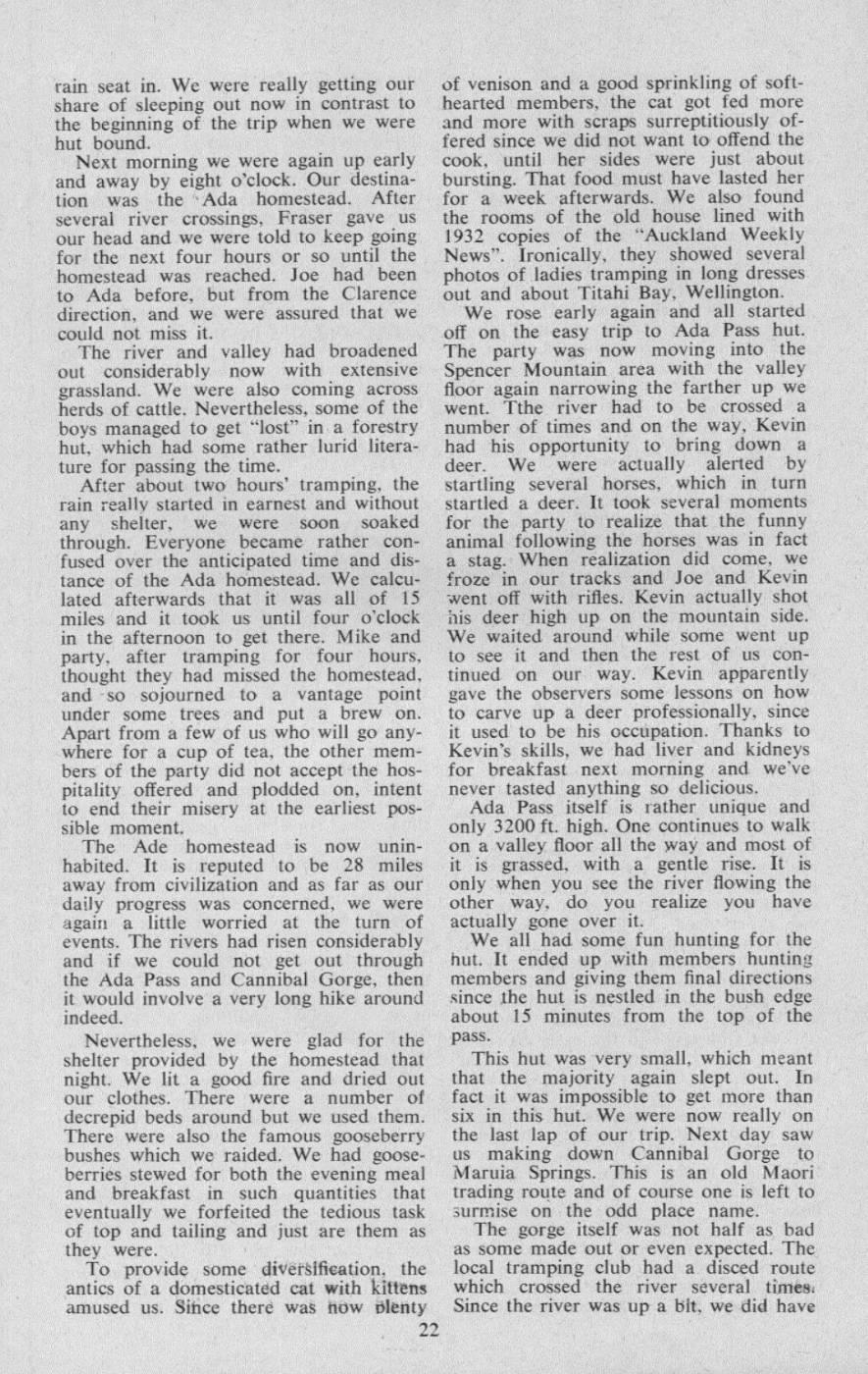 Scanned journal page 7 of 8: 1965-66 Christmas Trip (Travers-Sabine-Spencer Mountains)