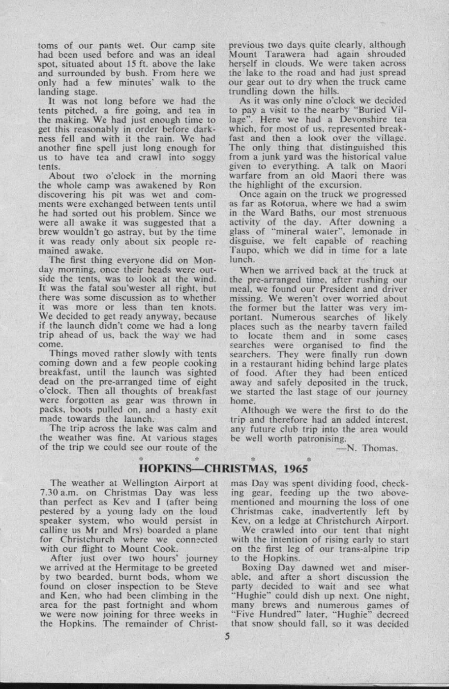 Scanned journal page 1 of 4: Hopkins Christmas, 1965
