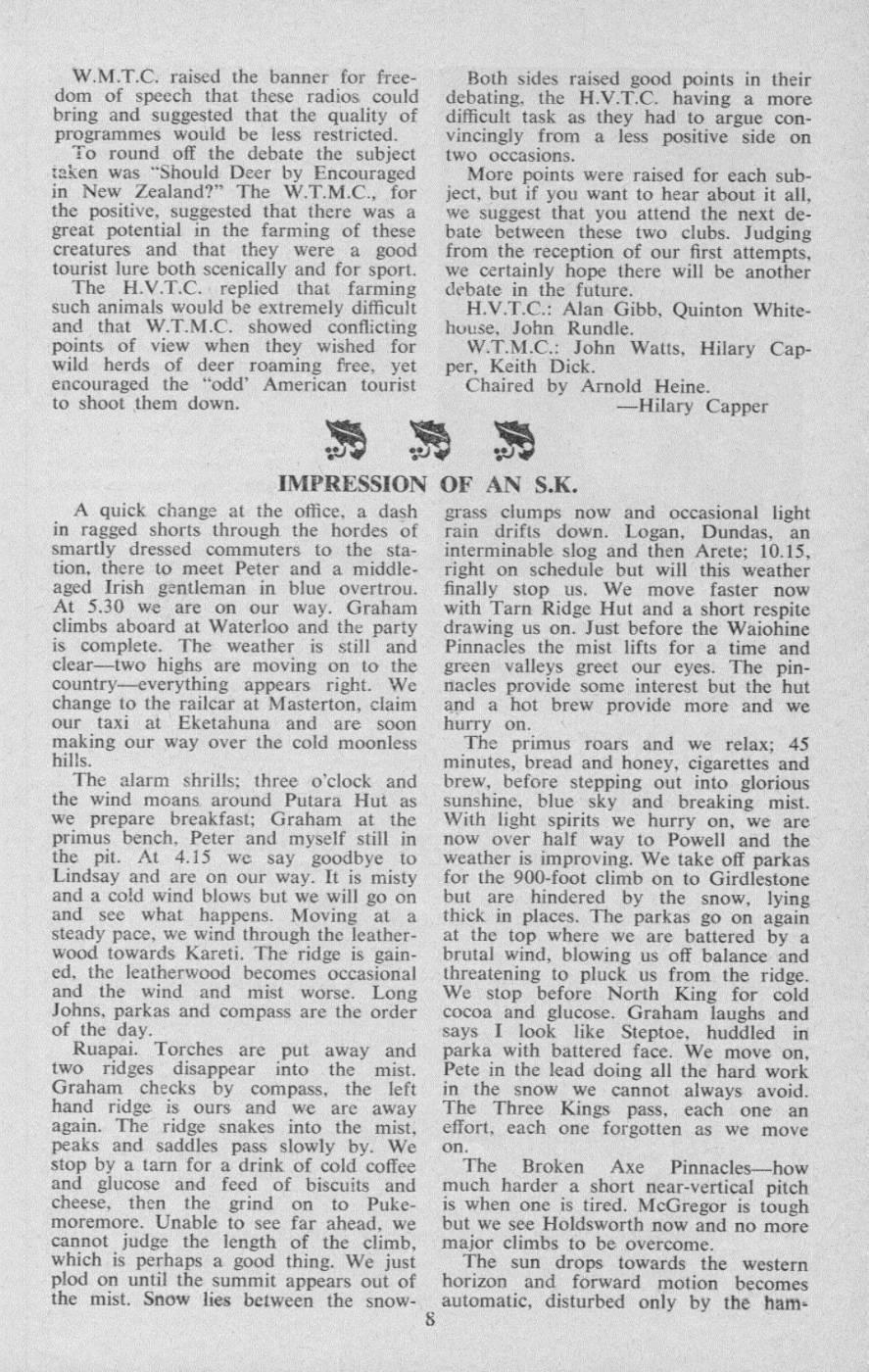 Scanned journal page 1 of 2: Impression of an S.K.