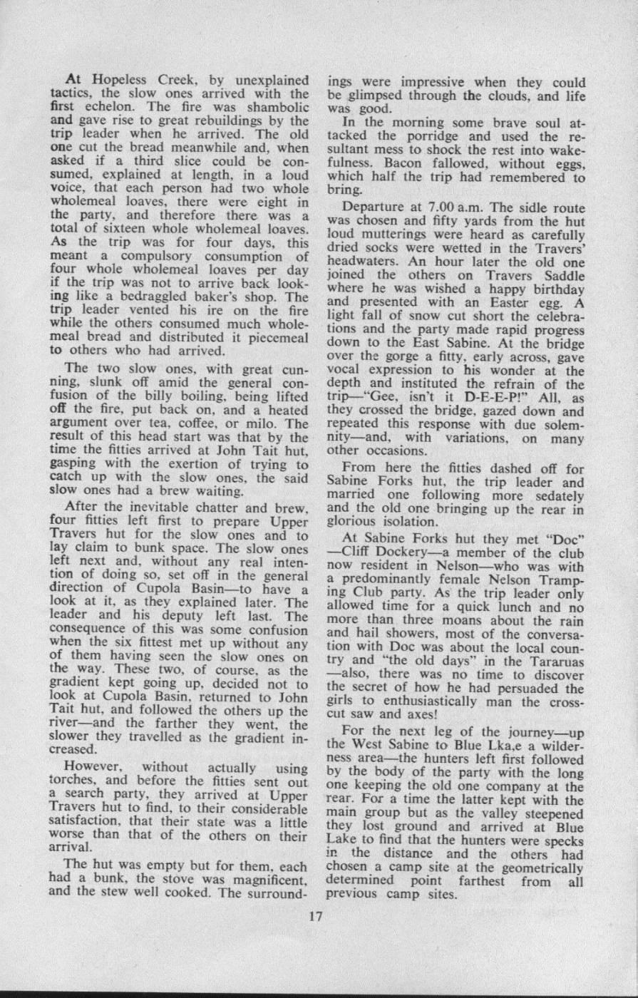 Scanned journal page 3 of 4: Easter, 1967 - Nelson Lakes