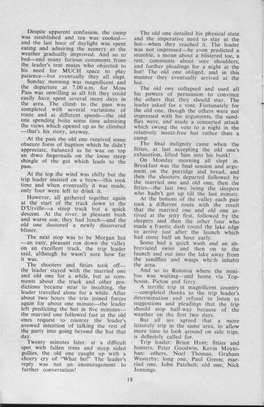 Scanned journal page 4 of 4: Easter, 1967 - Nelson Lakes