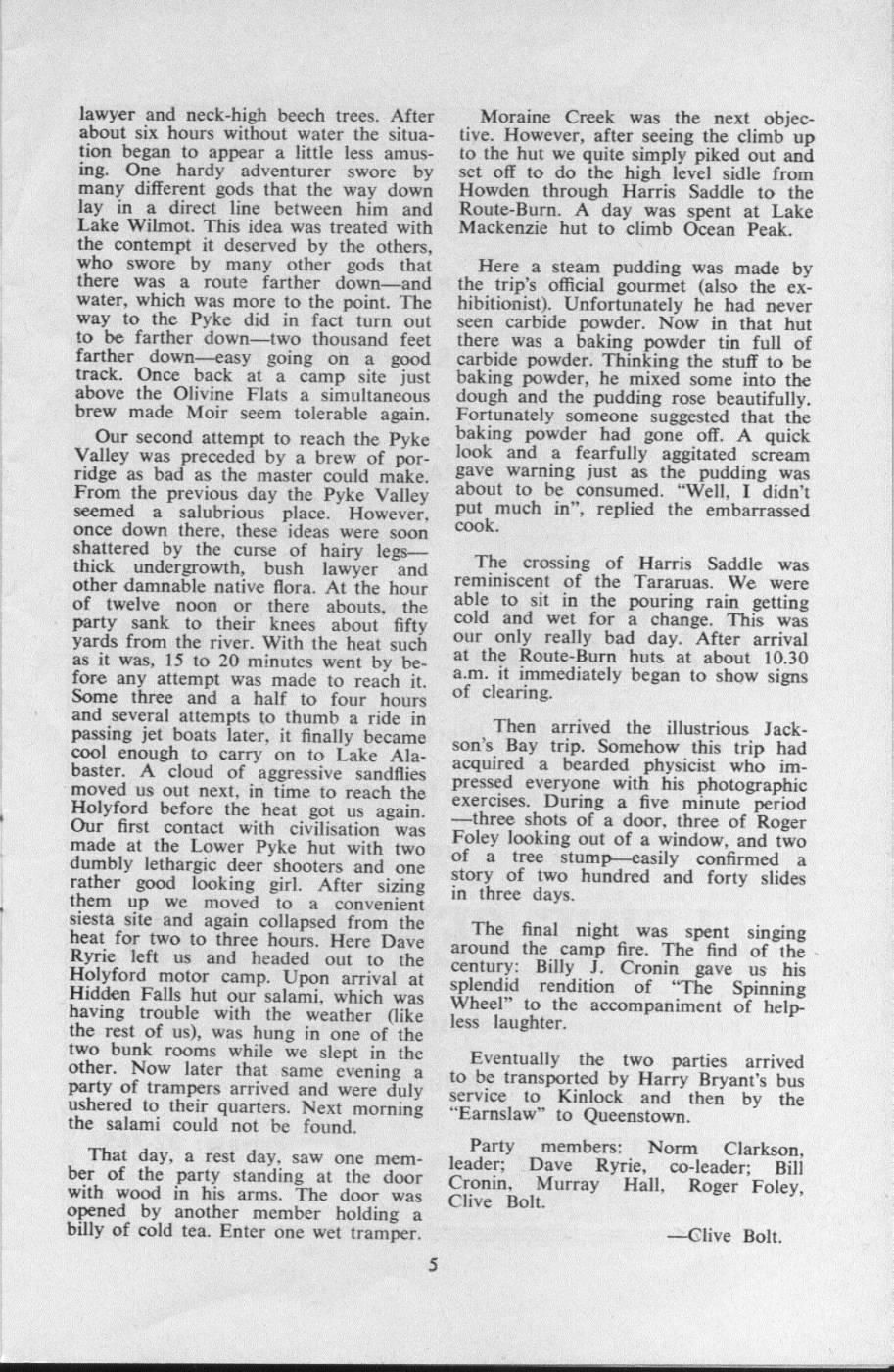 Scanned journal page 2 of 2: Olivines, Christmas, 1966-67