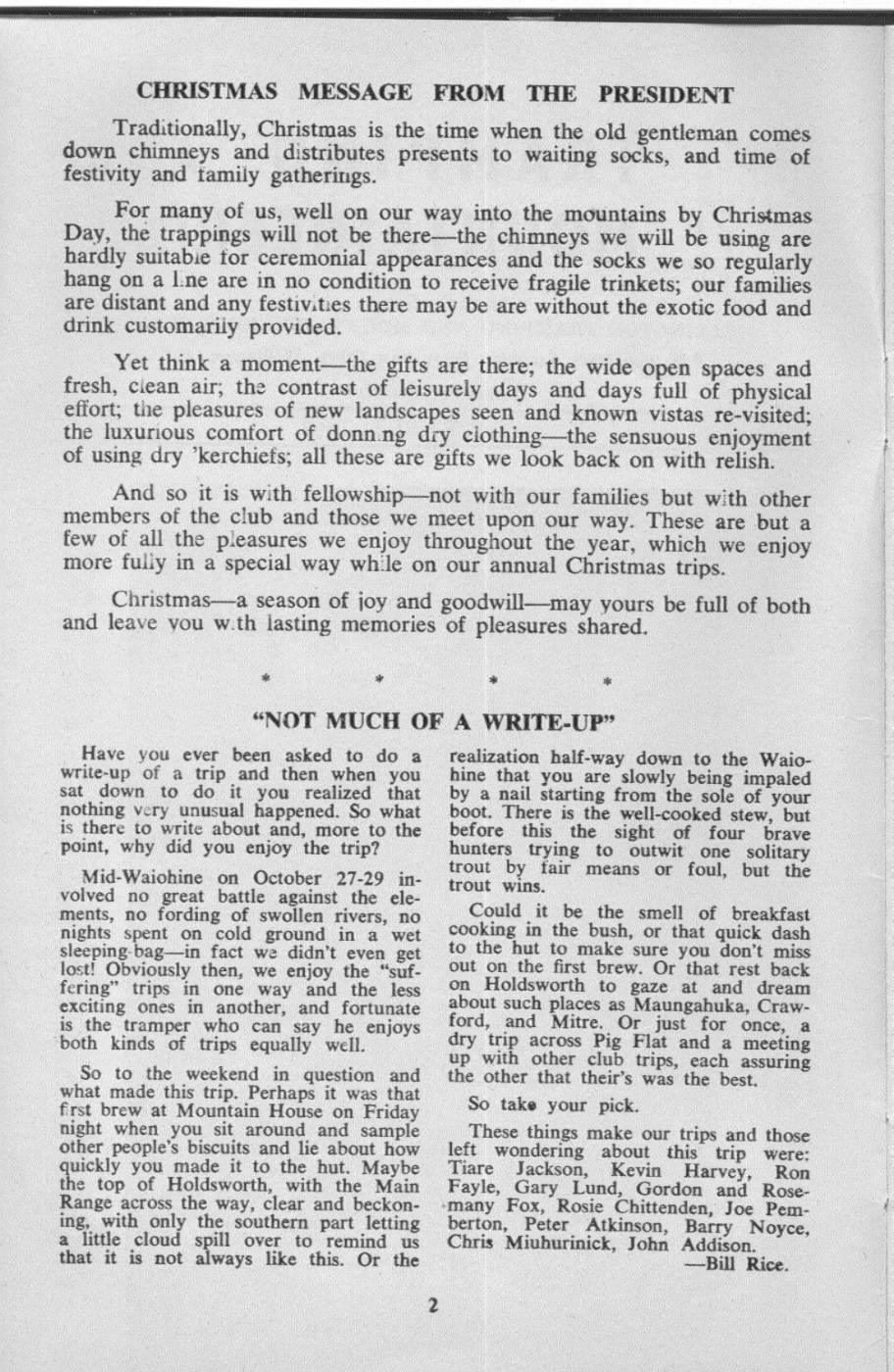 Scanned journal page 1 of 1: Not Much of a Write-Up (Mid-Waiohine)
