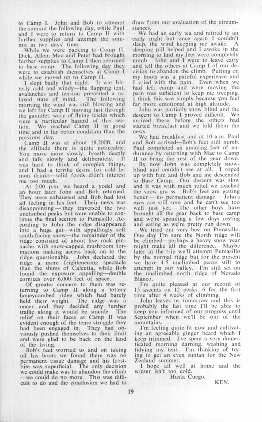 Scanned journal page 2 of 2: Pumasillo I North Ridge