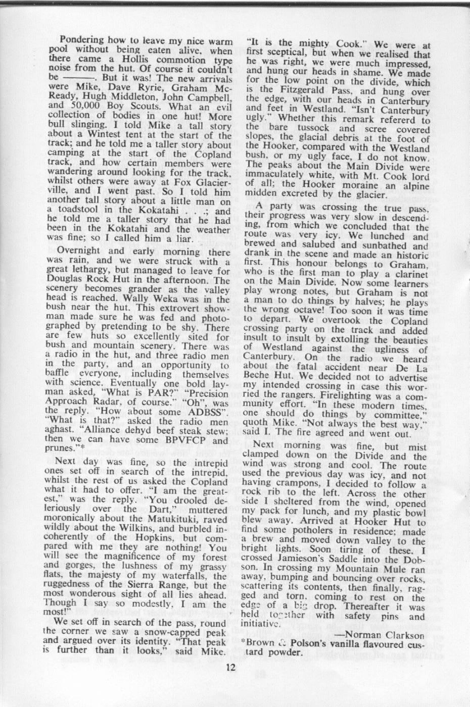 Scanned journal page 3 of 3: A Long Weekend in the South Island