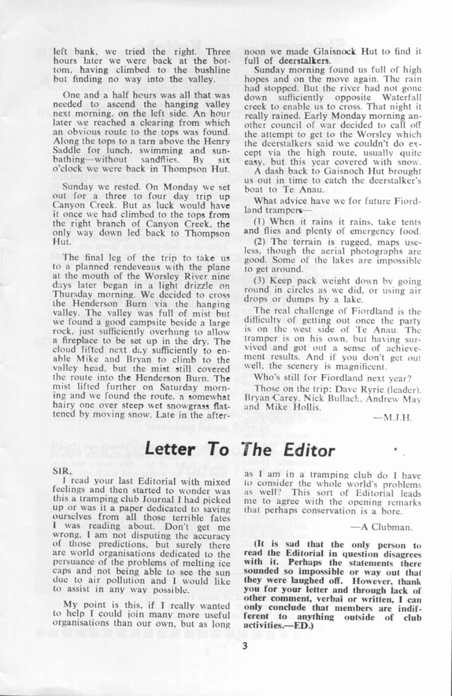 Scanned journal page 2 of 2: Fiordland Christmas, 1968