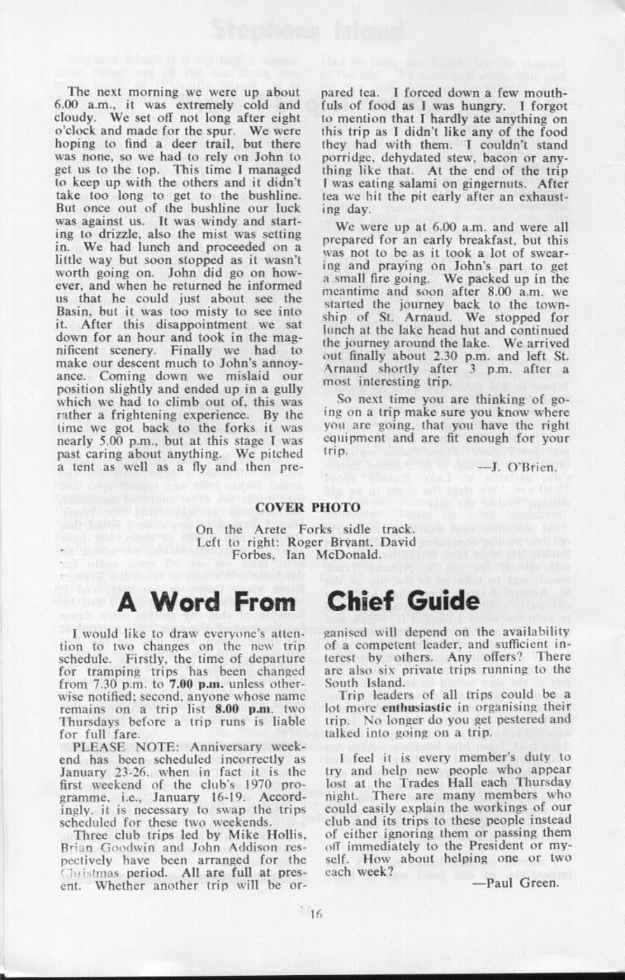 Scanned journal page 2 of 2: Easter Trip 3-7 April: An Attempt into the Arnst Basin