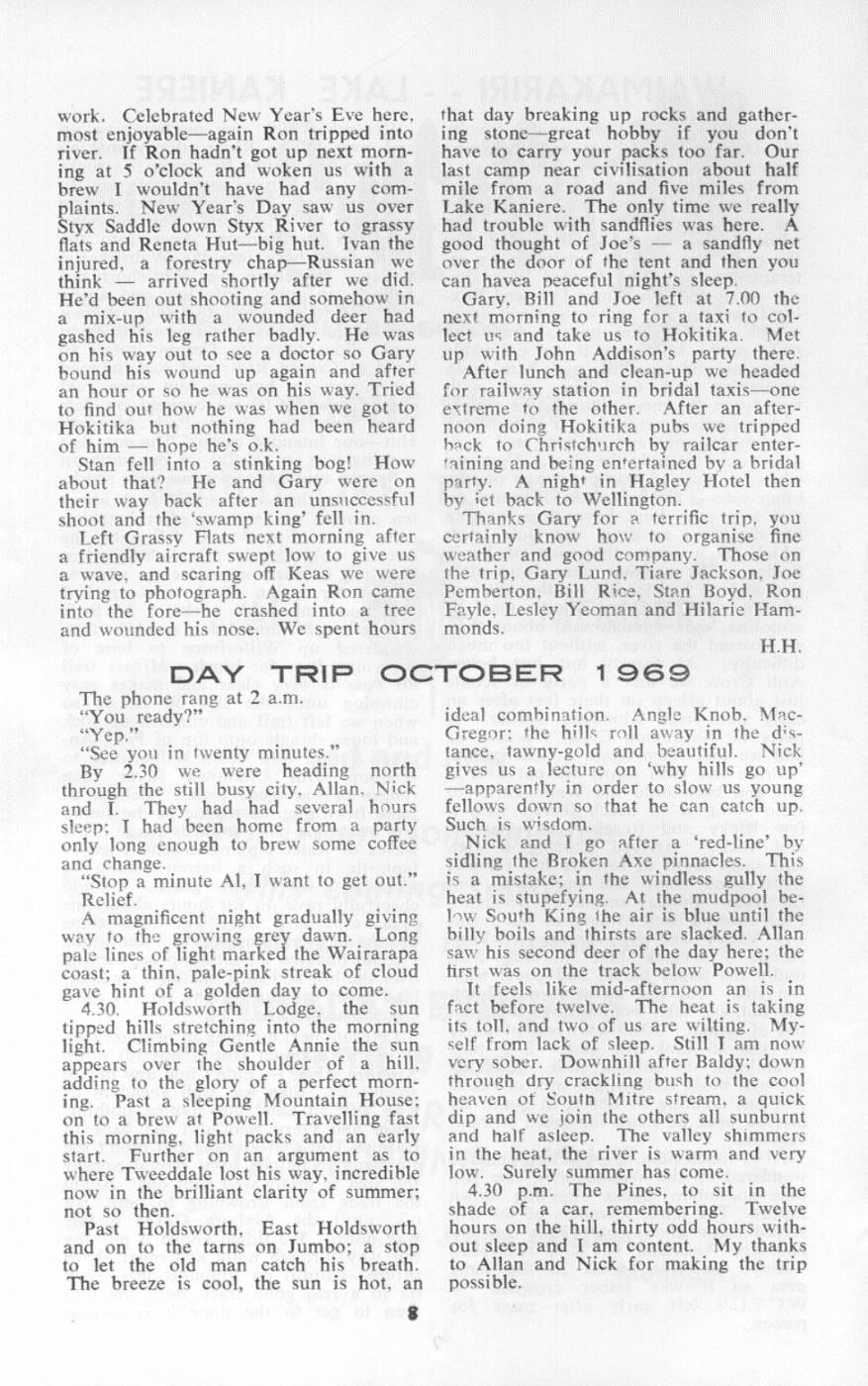 Scanned journal page 1 of 2: Day Trip, October 1969