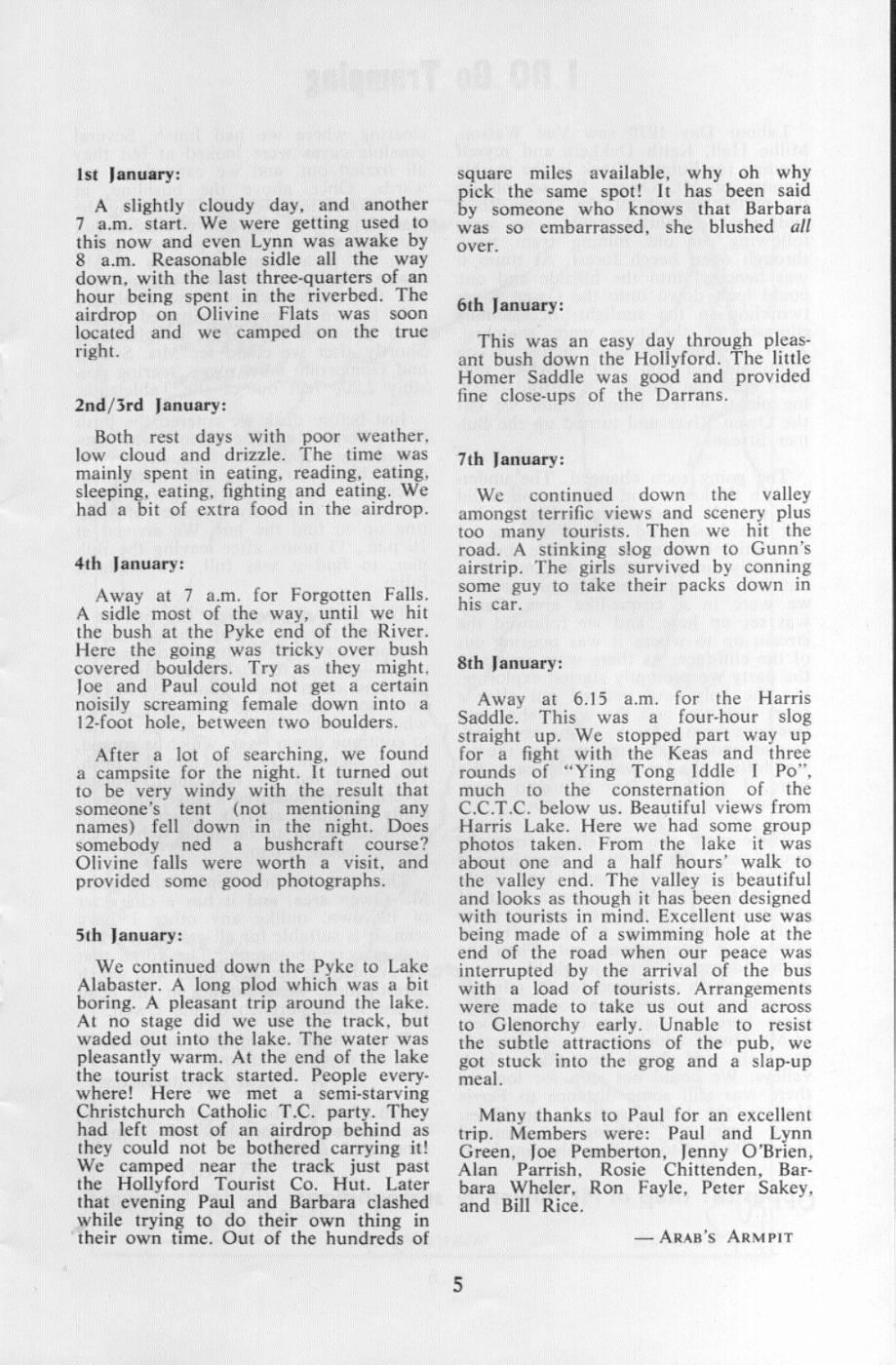 Scanned journal page 3 of 4: A Green Christmas 1970