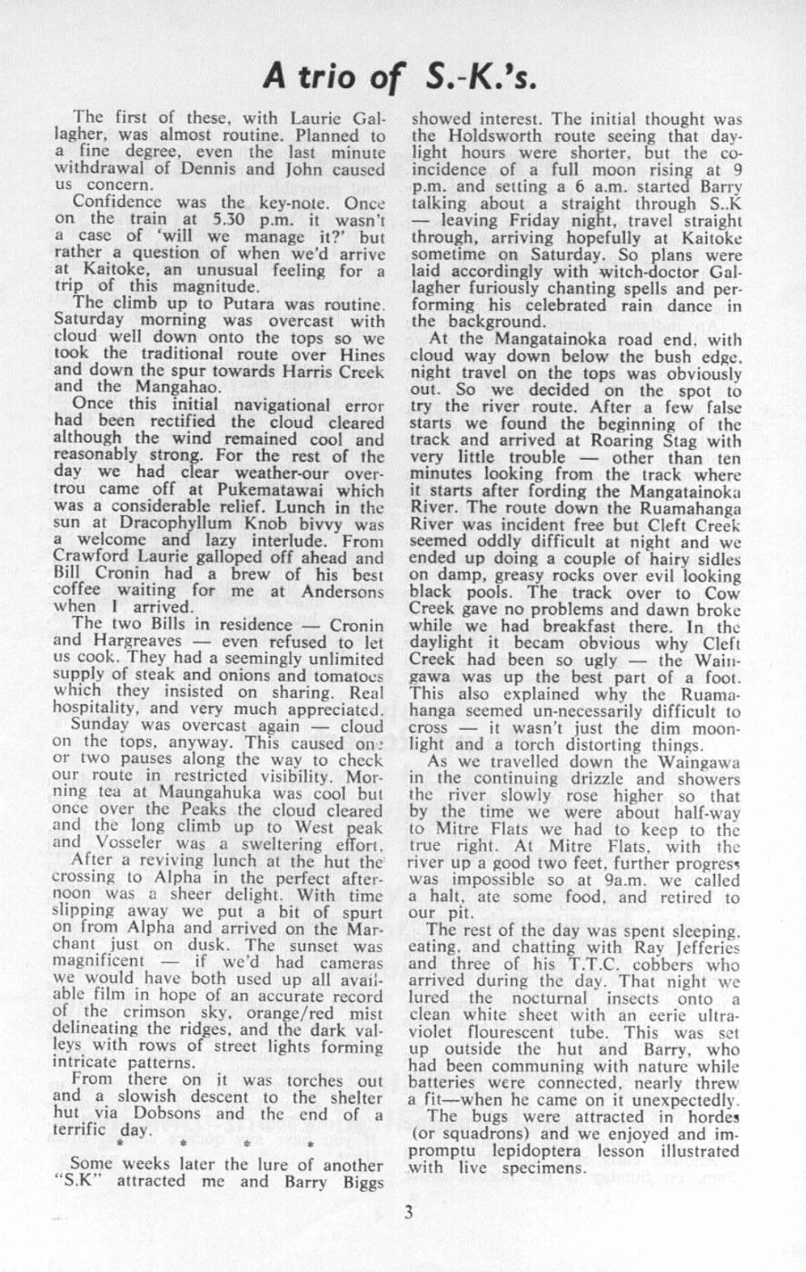 Scanned journal page 1 of 2: A Trio of S.-K.'s