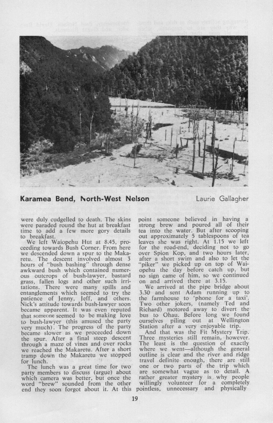 Scanned journal page 1 of 2: Karamea Bend, North-West Nelson