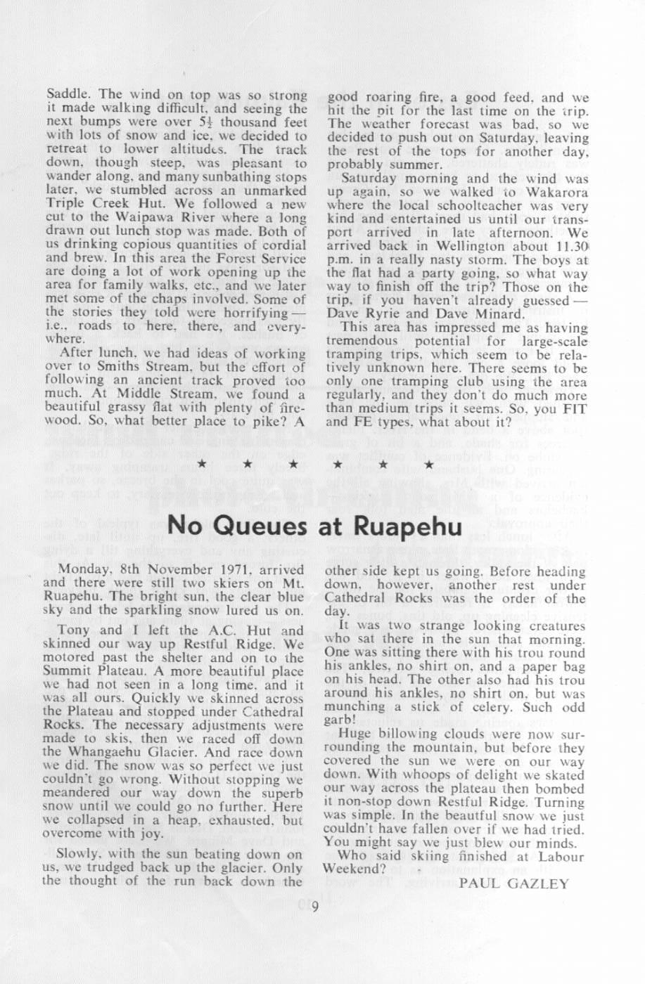 Scanned journal page 2 of 2: 5 Days in the North-Eastern Ruahines