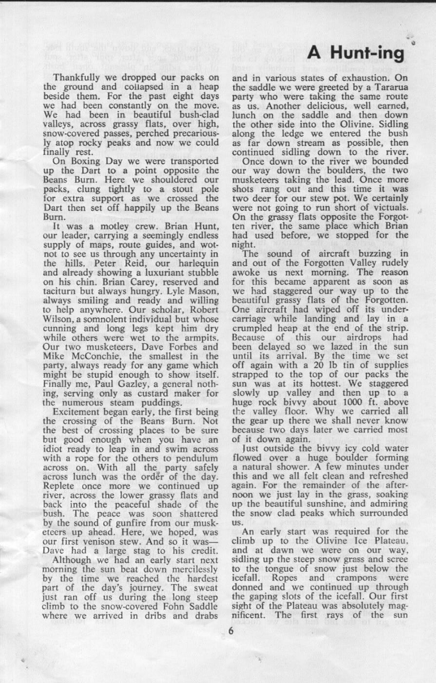 Scanned journal page 1 of 4: A Hunt-ing We Did Go