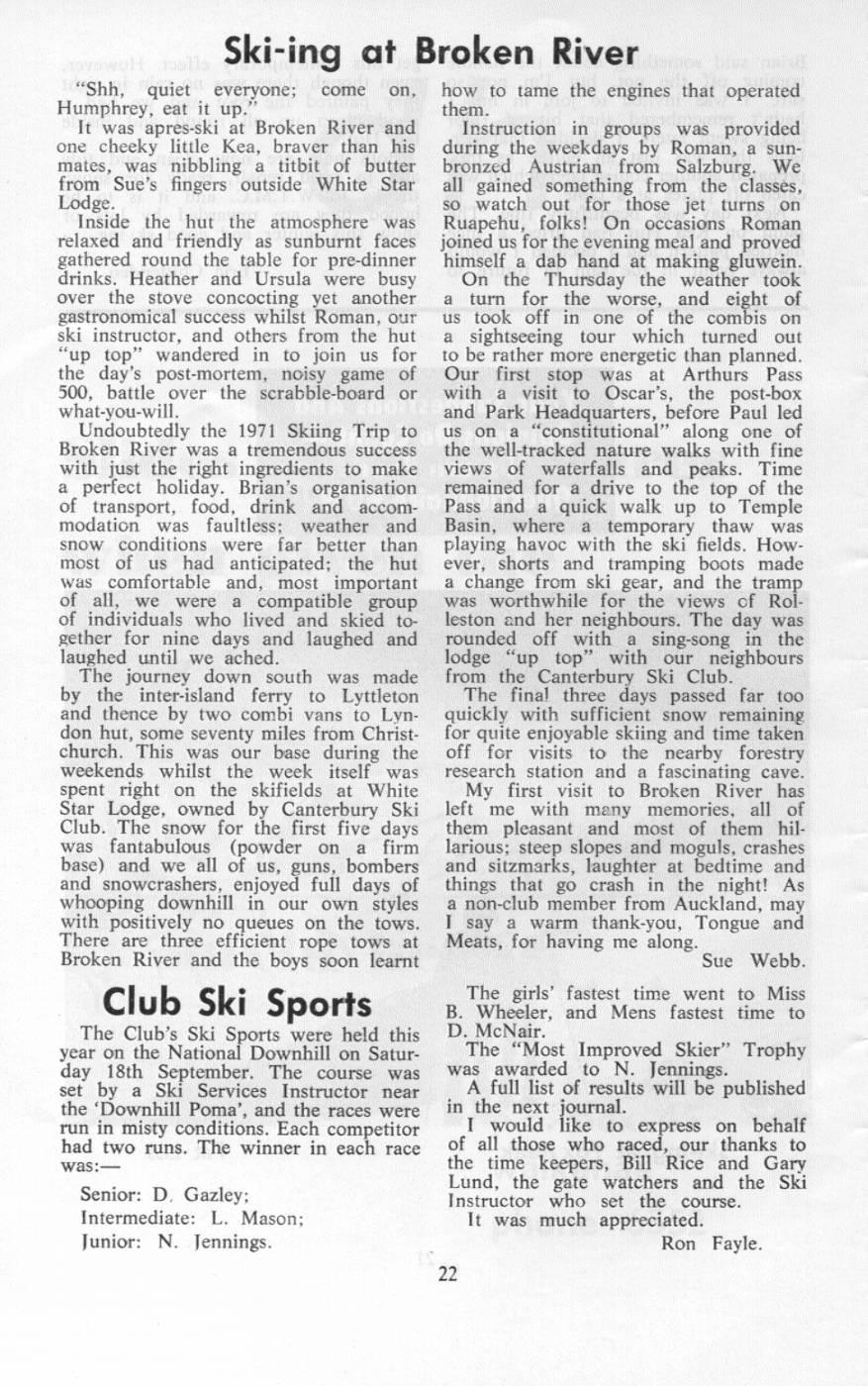 Scanned journal page 1 of 1: Ski-ing at Broken River
