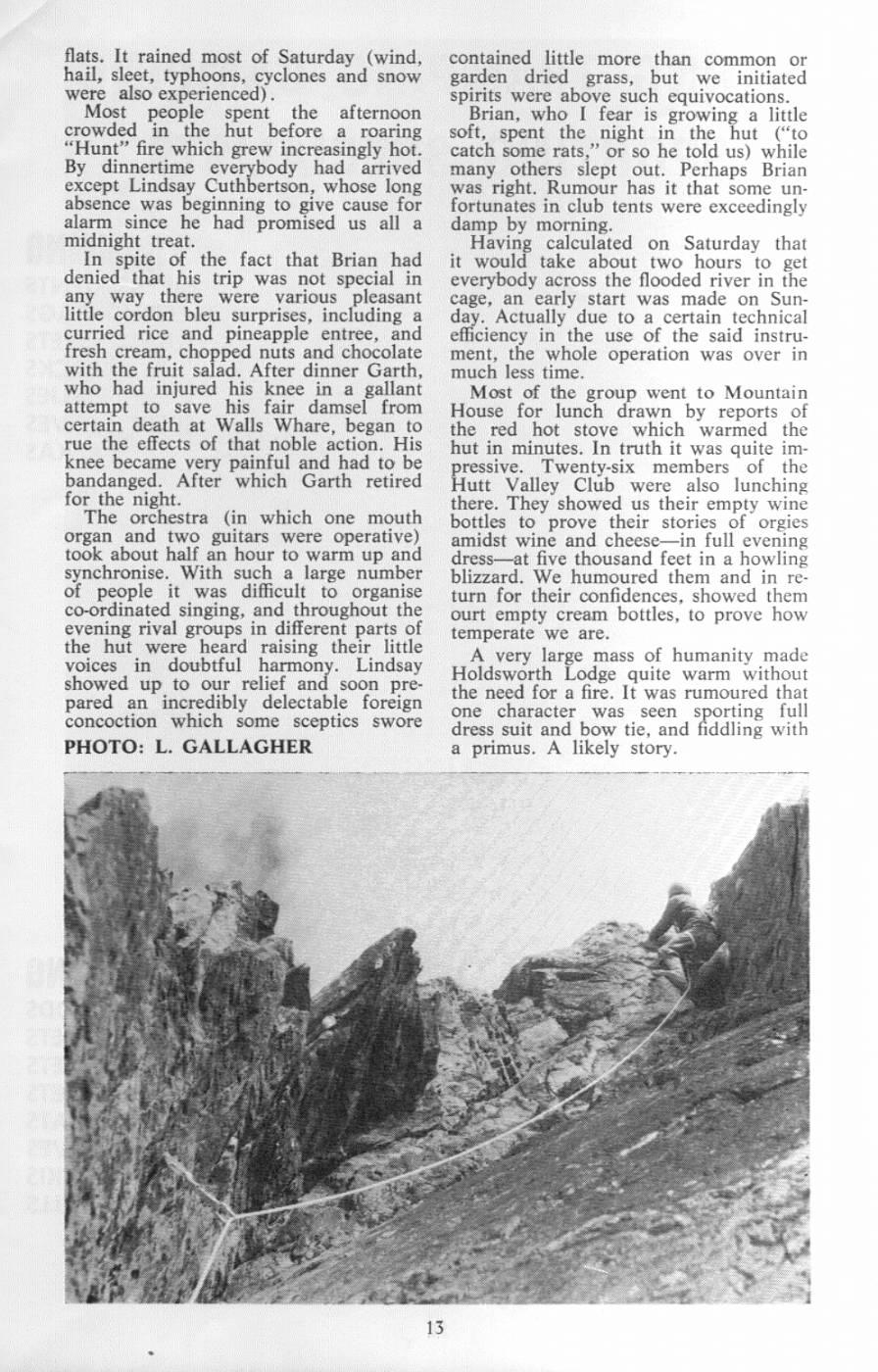 Scanned journal page 2 of 2: Totara Flats Trip 12-14th May