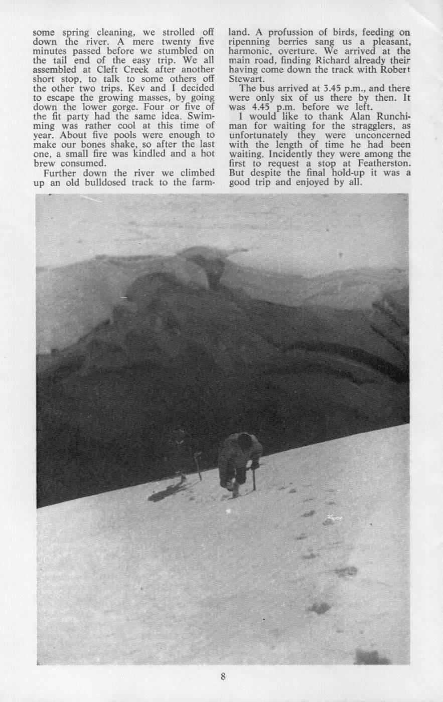 Scanned journal page 2 of 2: A Northern Tararua Trip