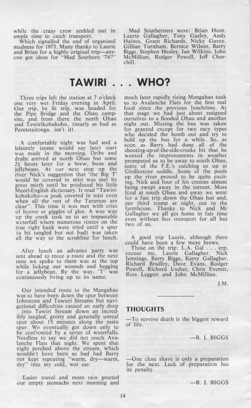 Scanned journal page 1 of 2: Tawiri - Who?