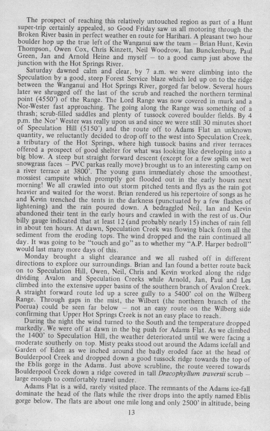 Scanned journal page 2 of 5: Wanganui - Speculation Range - Adams - Lambert