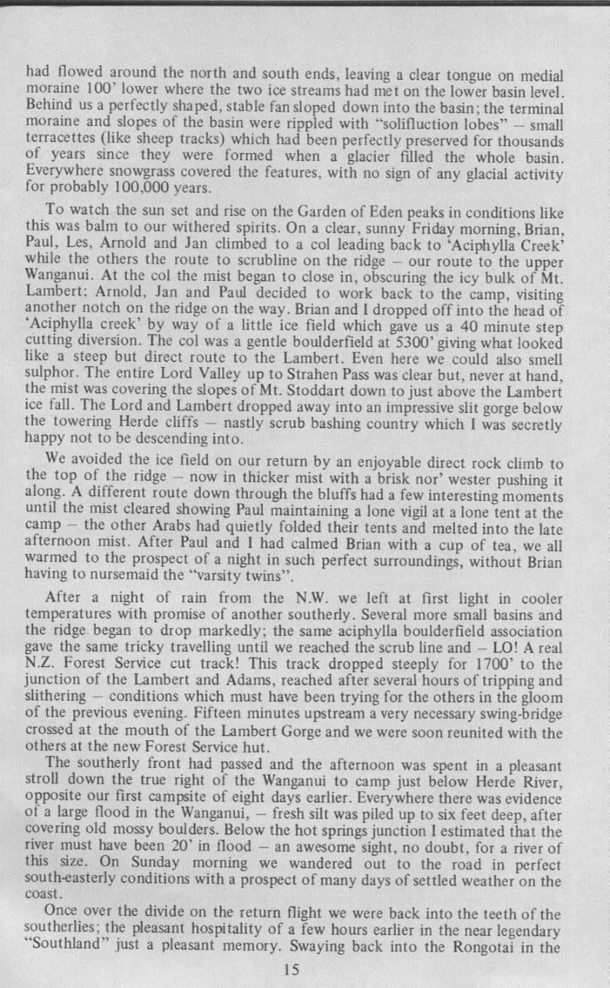 Scanned journal page 4 of 5: Wanganui - Speculation Range - Adams - Lambert