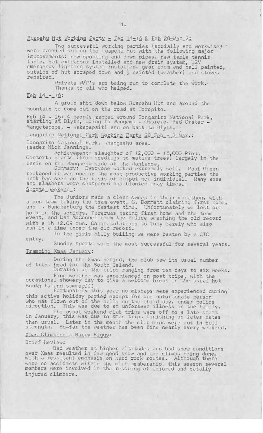Scanned journal page 2 of 2: Francis Creek – Waiohine Gorge Feb 7-9