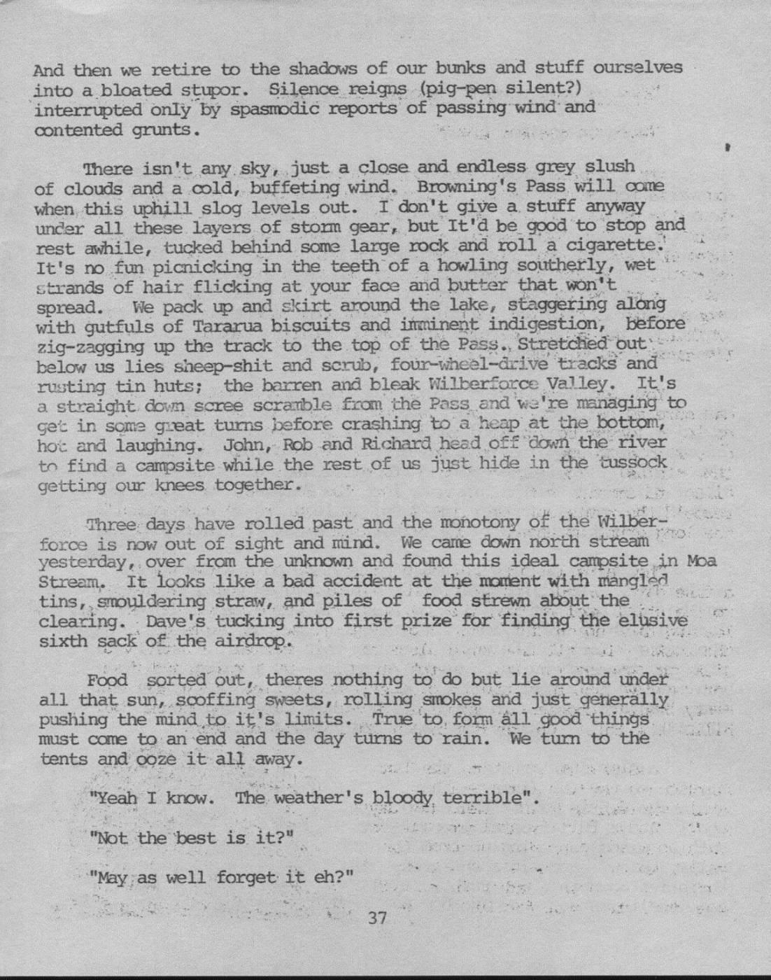 Scanned journal page 2 of 7: Drongos in Westland 1976