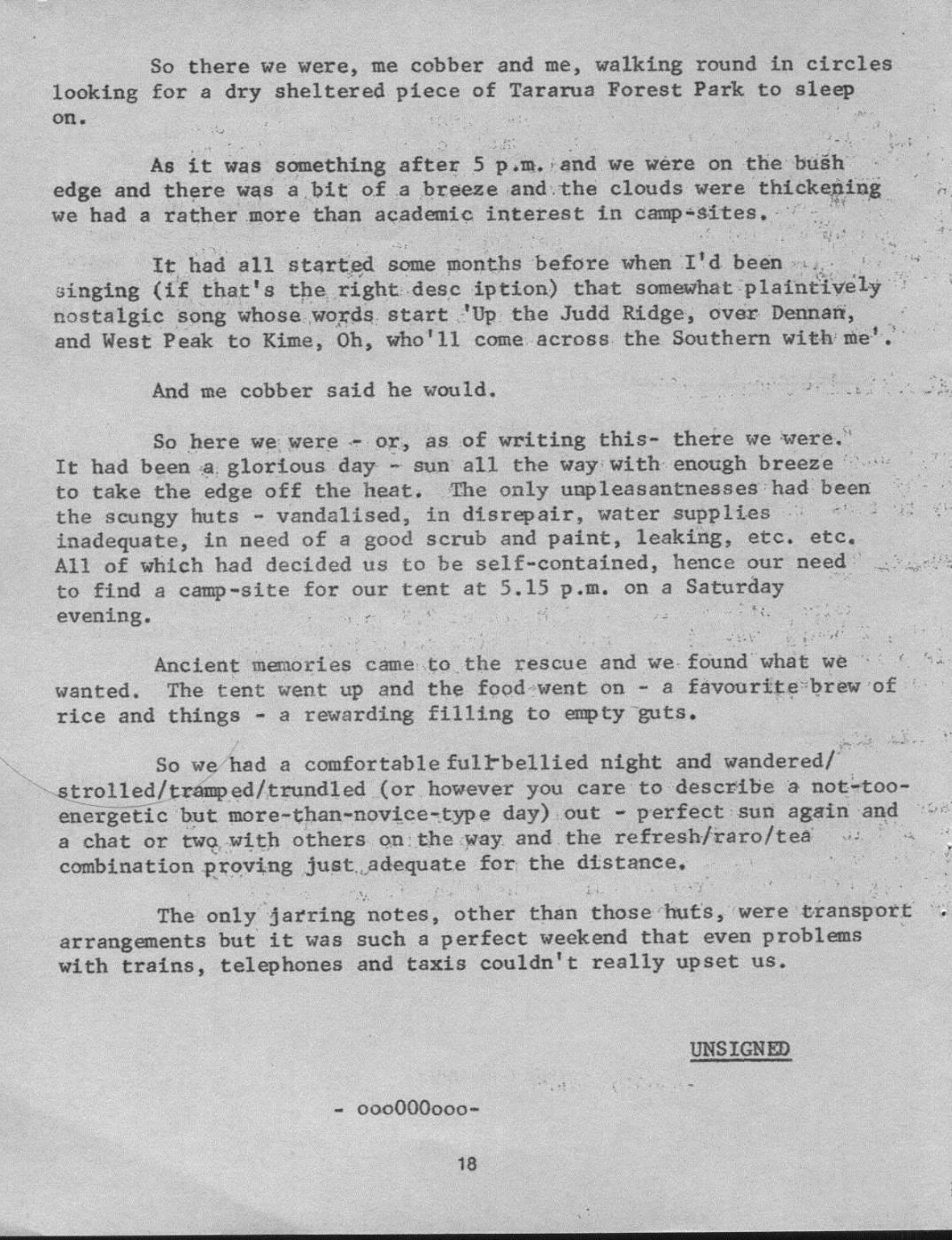 Scanned journal page 4 of 4: Kaimanawas - Kawekas: Christmas 1976/77
