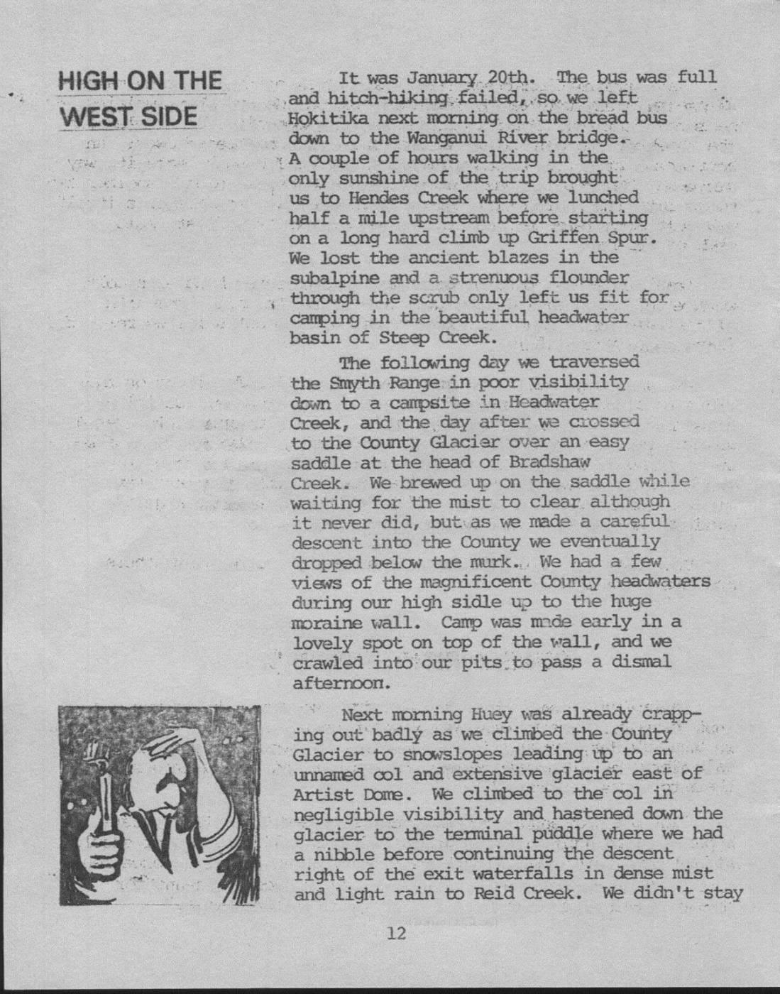 Scanned journal page 1 of 3: High on the West Side