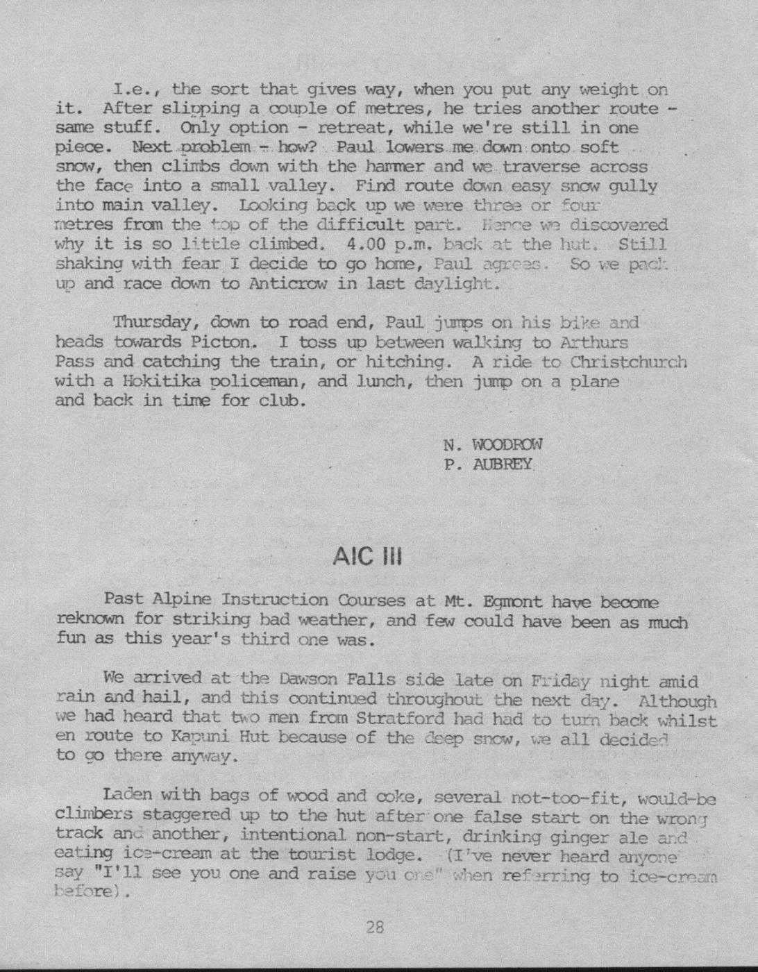 Scanned journal page 1 of 2: AIC III