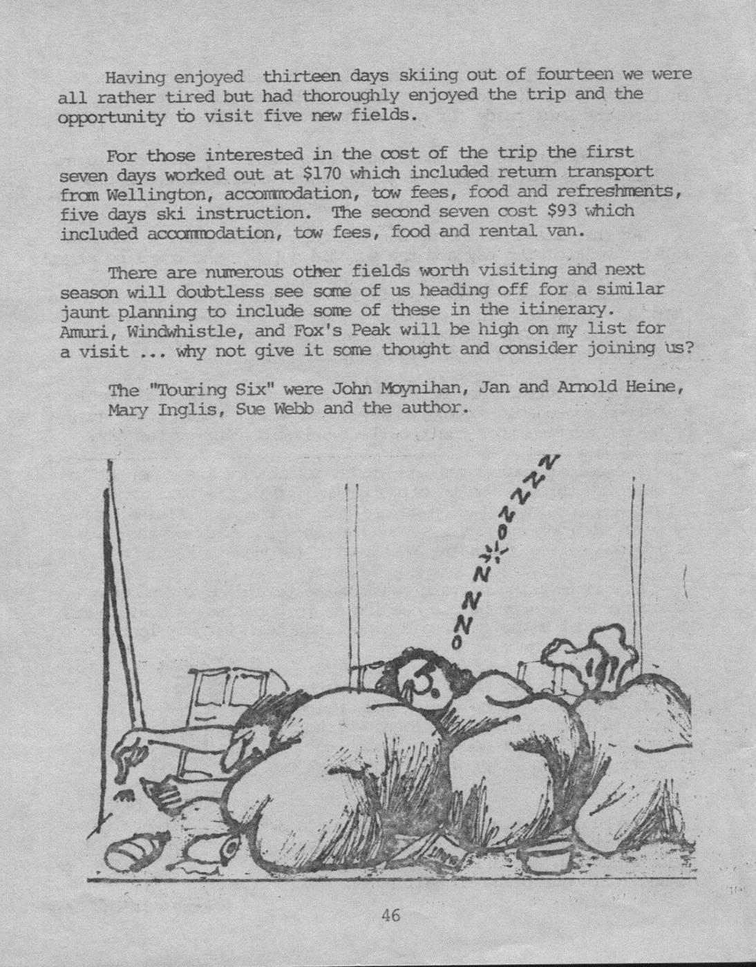 Scanned journal page 4 of 4: Touring Around Those South Island Skifields