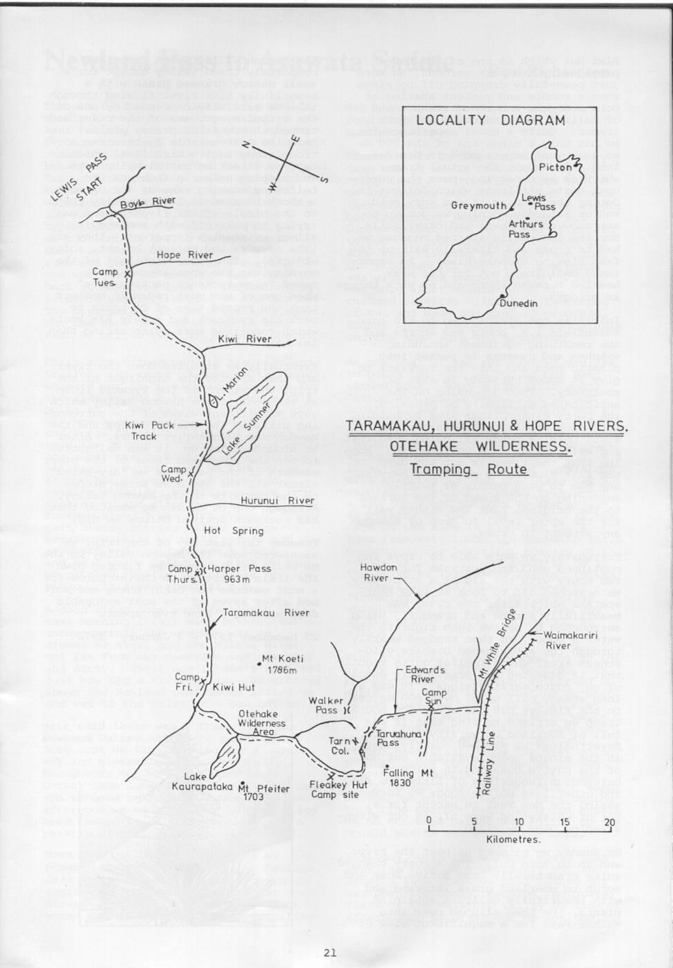Scanned journal page 2 of 4: Tramping in Arthurs Pass National Park