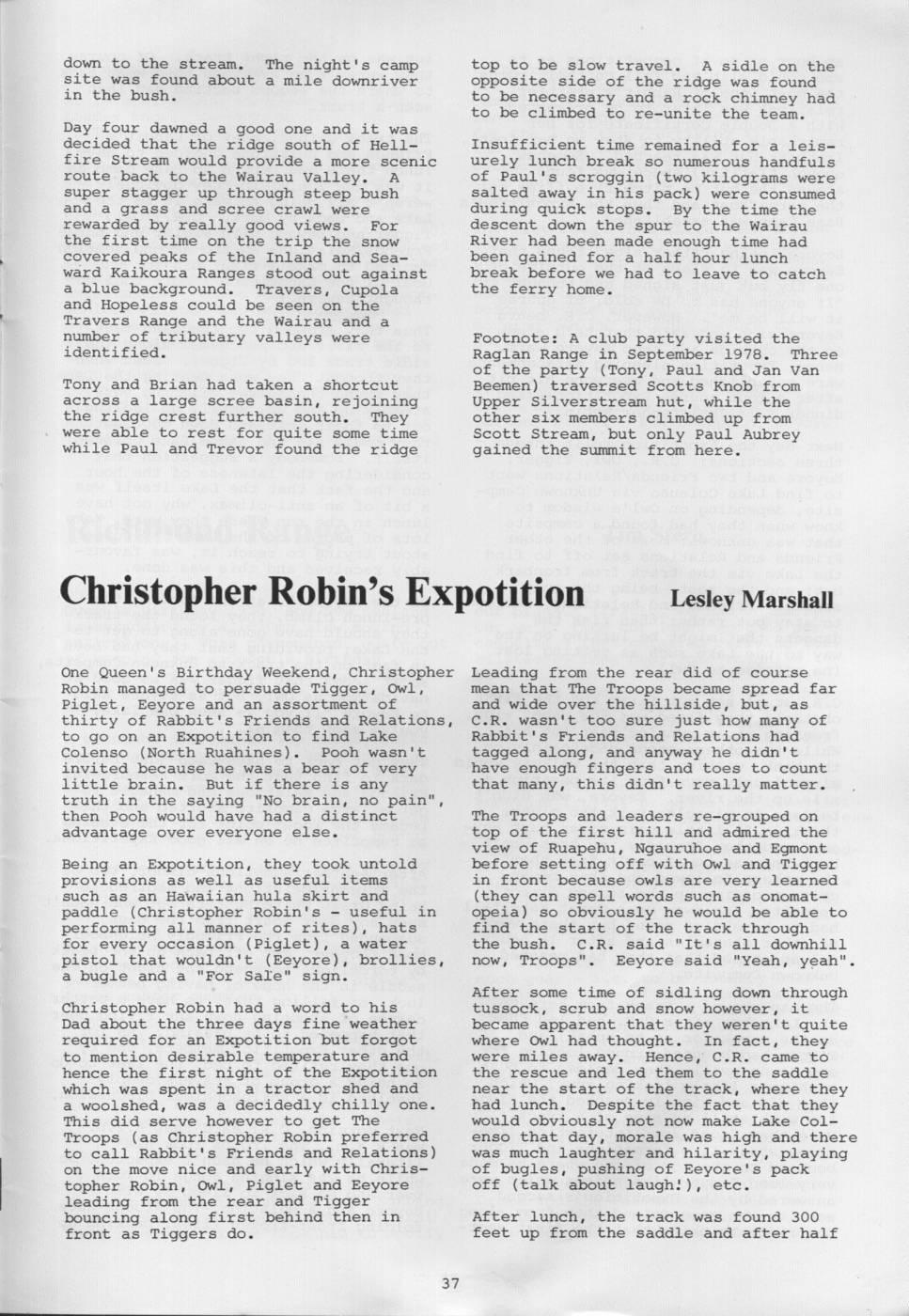 Scanned journal page 3 of 3: An Anzac Trip to the Raglan Range