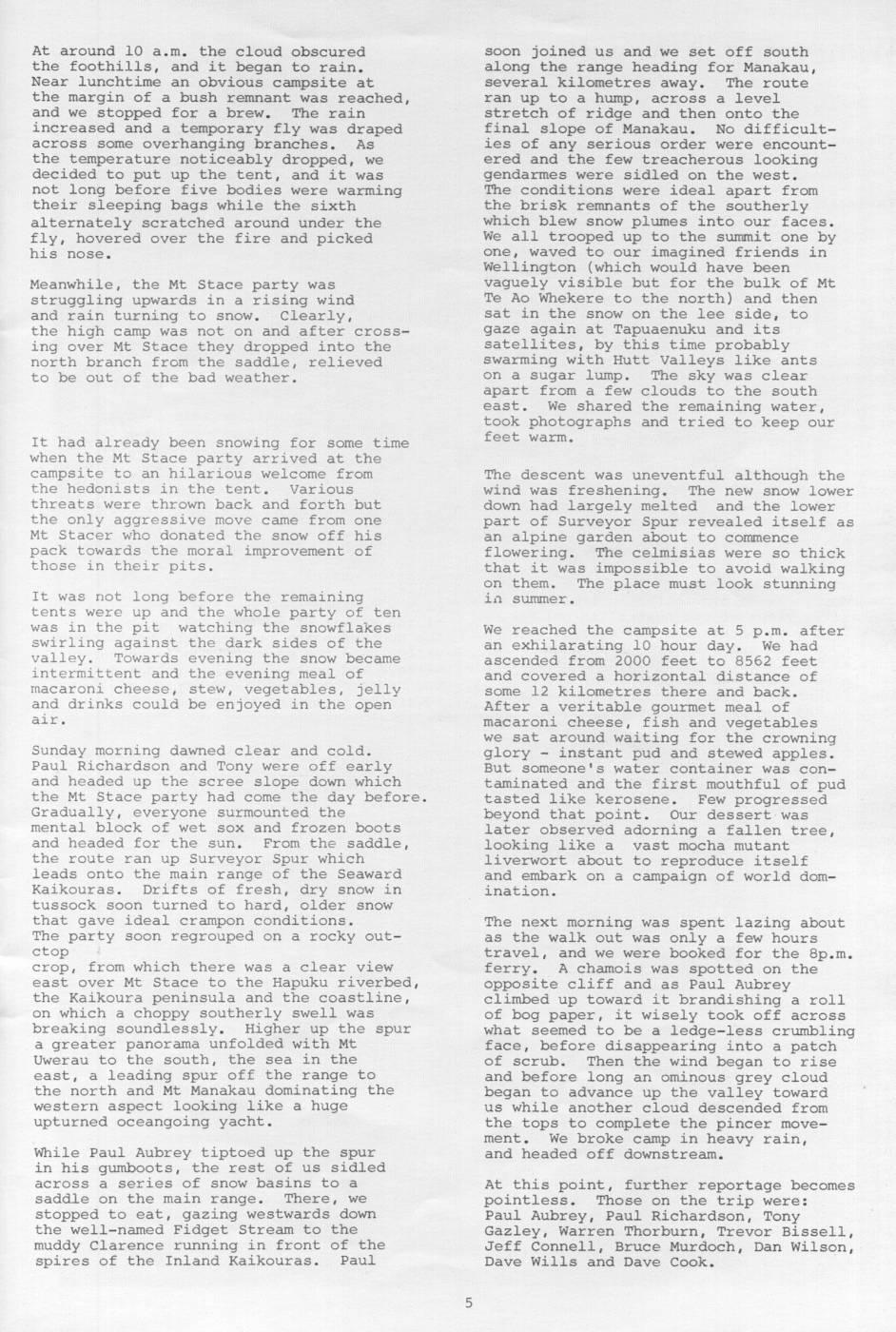 Scanned journal page 2 of 3: Seaward Kaikouras