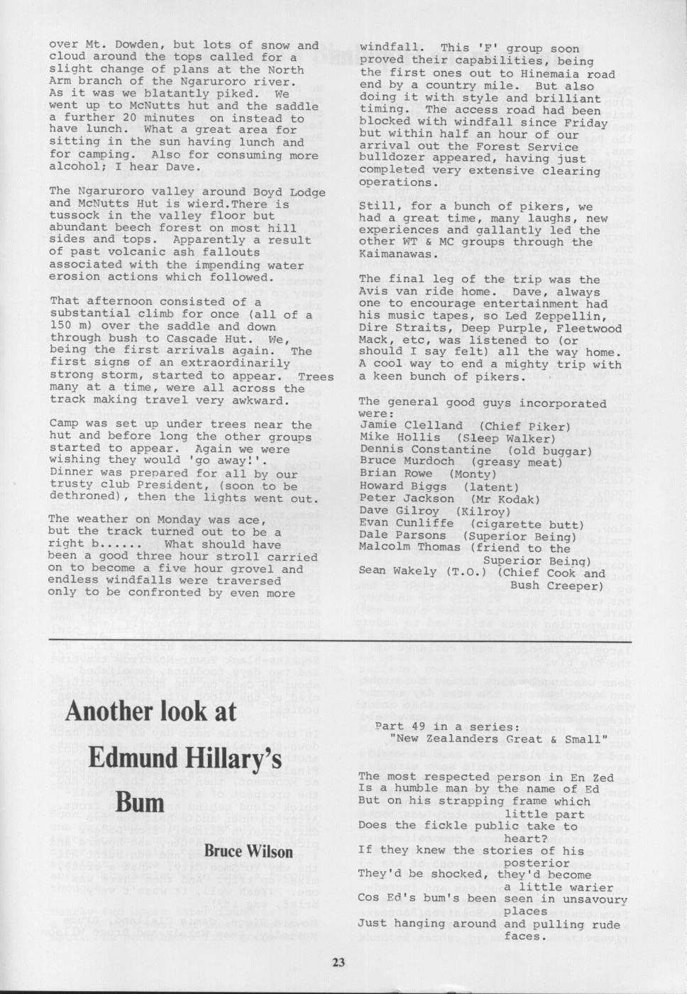 Scanned journal page 2 of 2: Easter Bunnies in the Kaimanawas