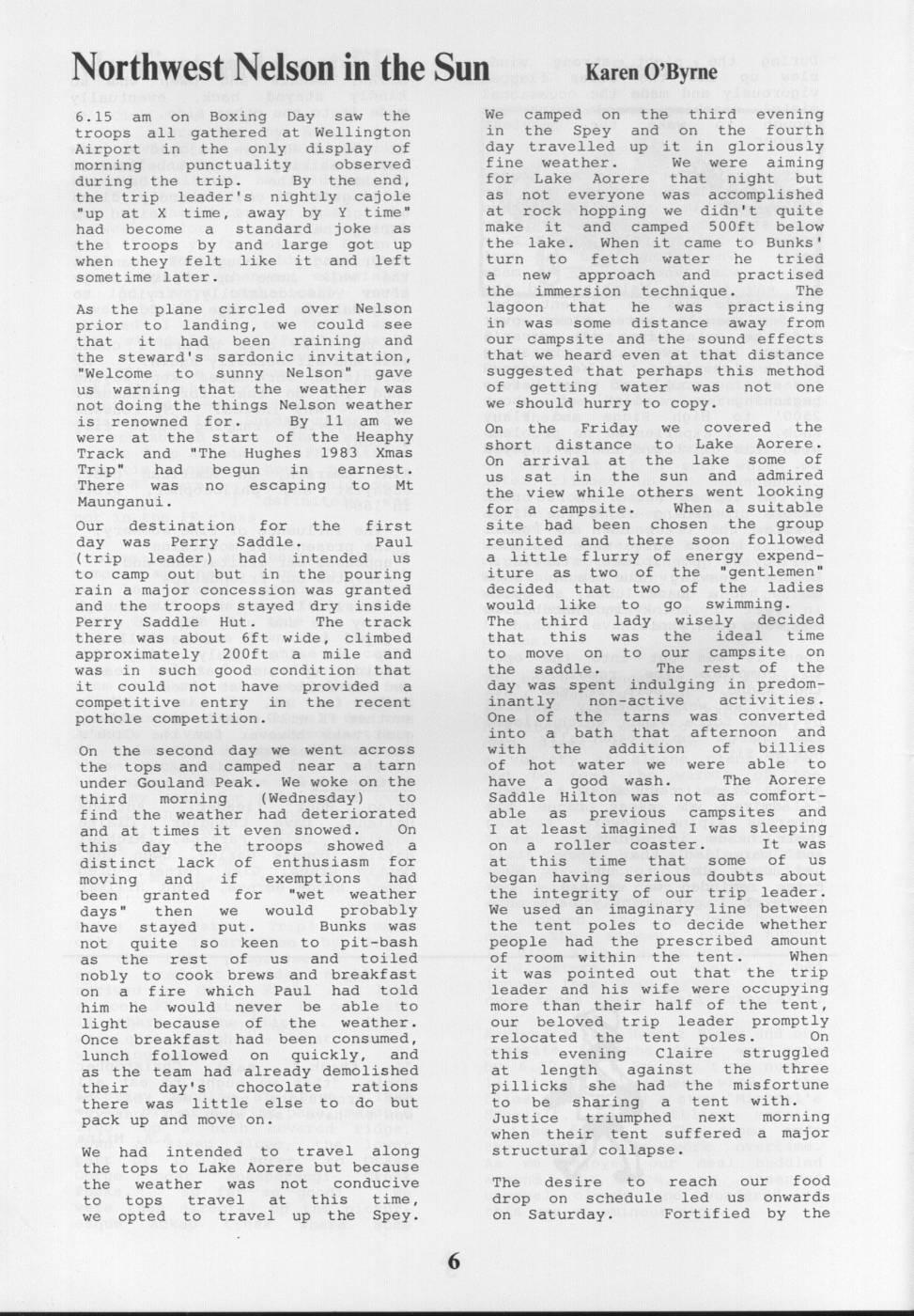 Scanned journal page 1 of 4: Northwest Nelson in the Sun