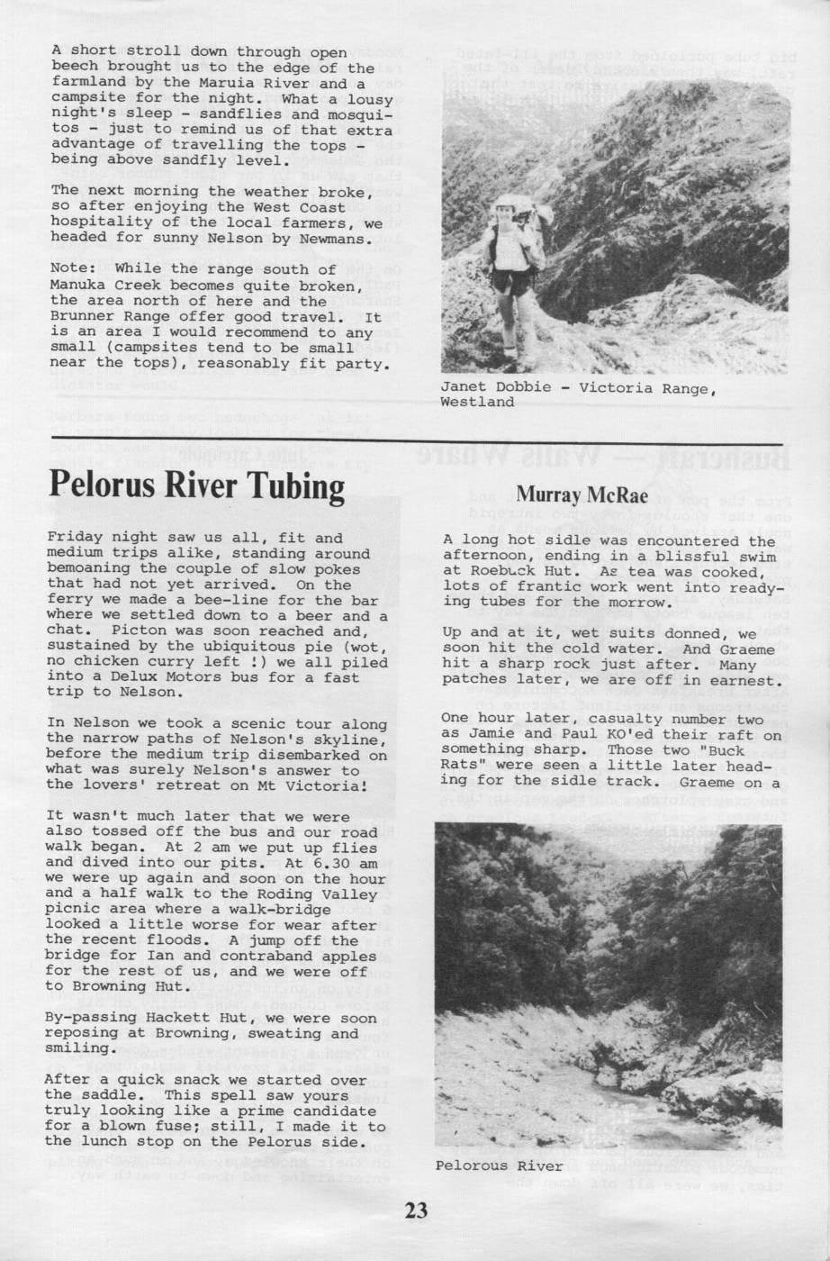 Scanned journal page 2 of 2: Victoria Range - Xmas 1984