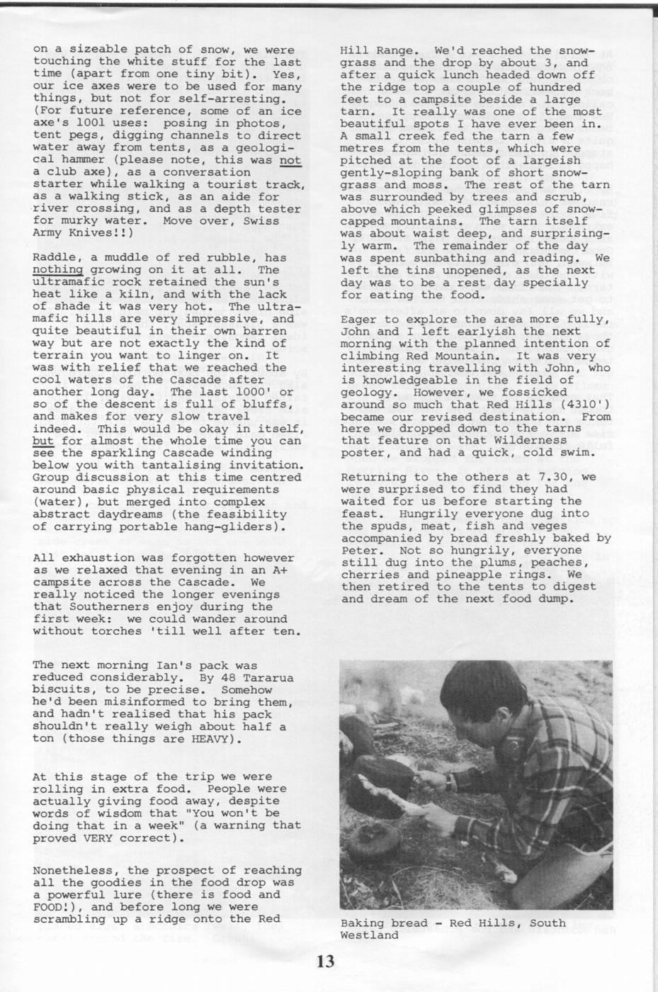 Scanned journal page 3 of 8: Red Hills - Xmas 1984/85