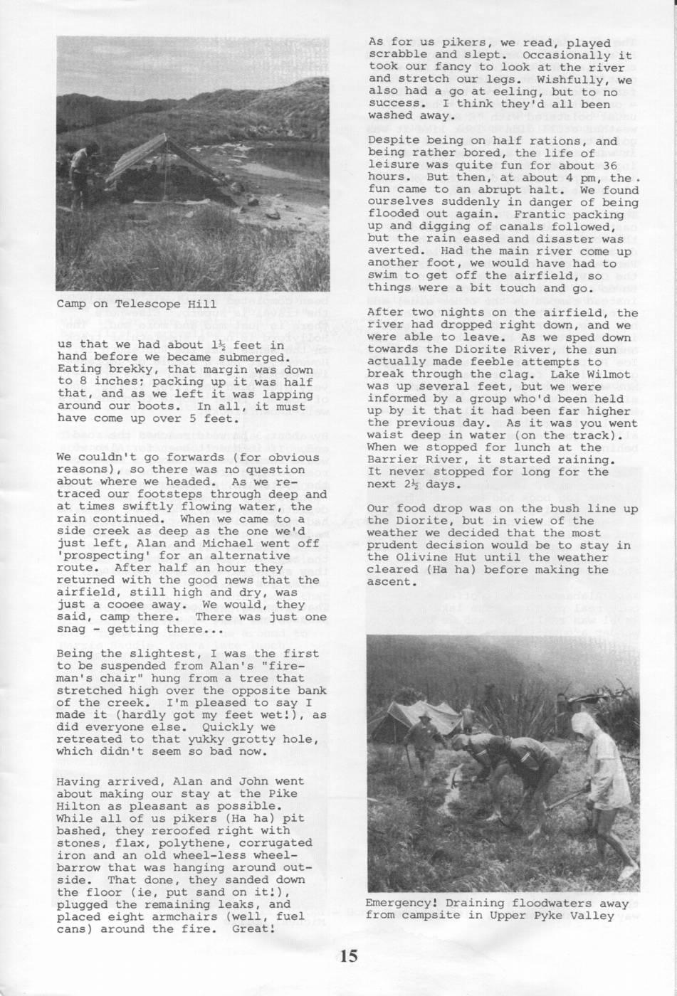 Scanned journal page 5 of 8: Red Hills - Xmas 1984/85