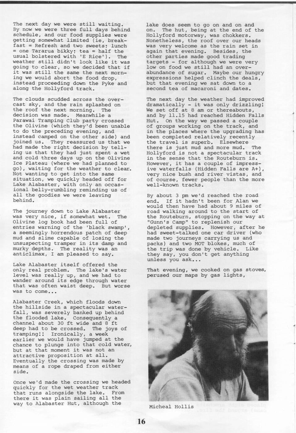 Scanned journal page 6 of 8: Red Hills - Xmas 1984/85
