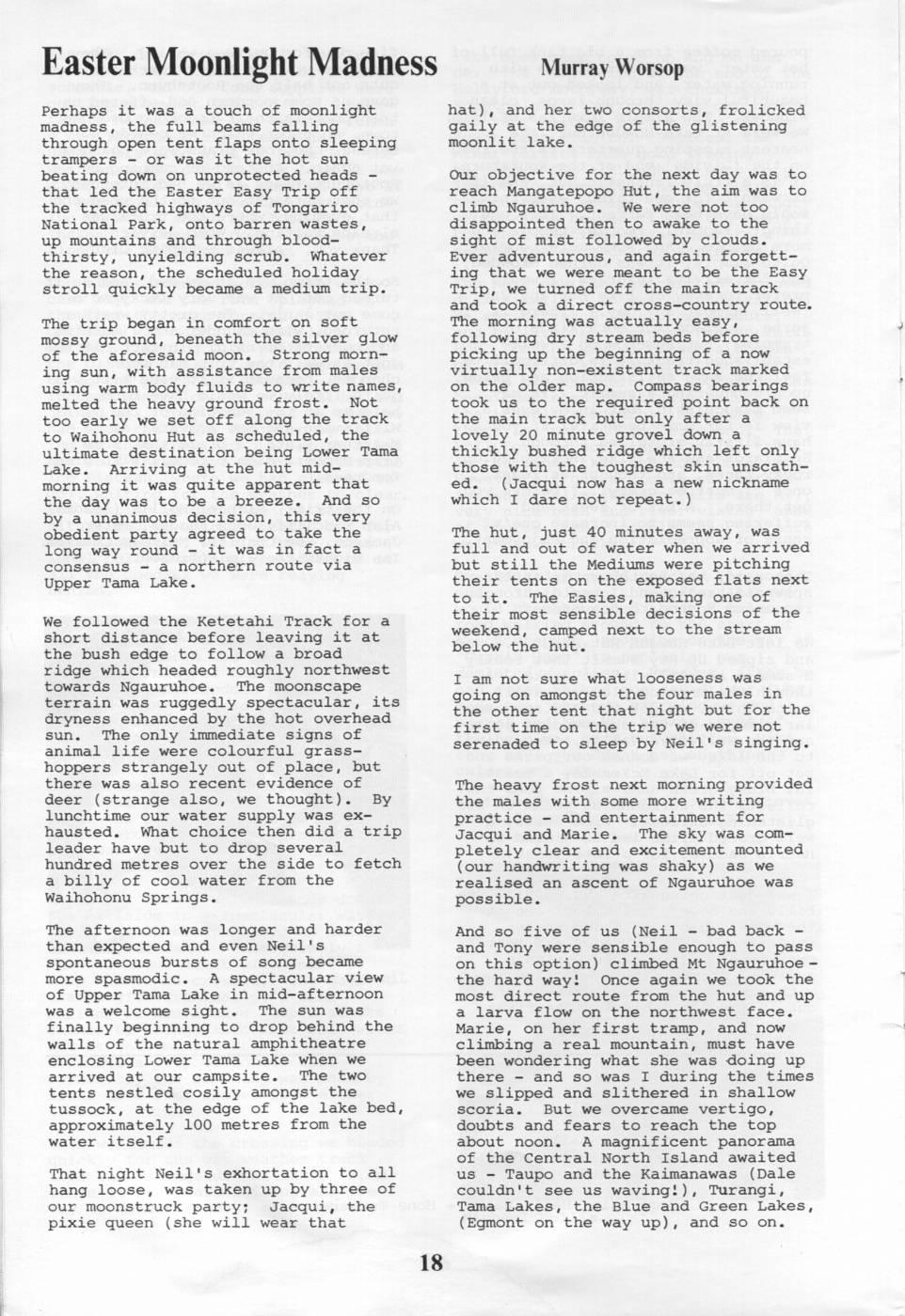 Scanned journal page 8 of 8: Red Hills - Xmas 1984/85