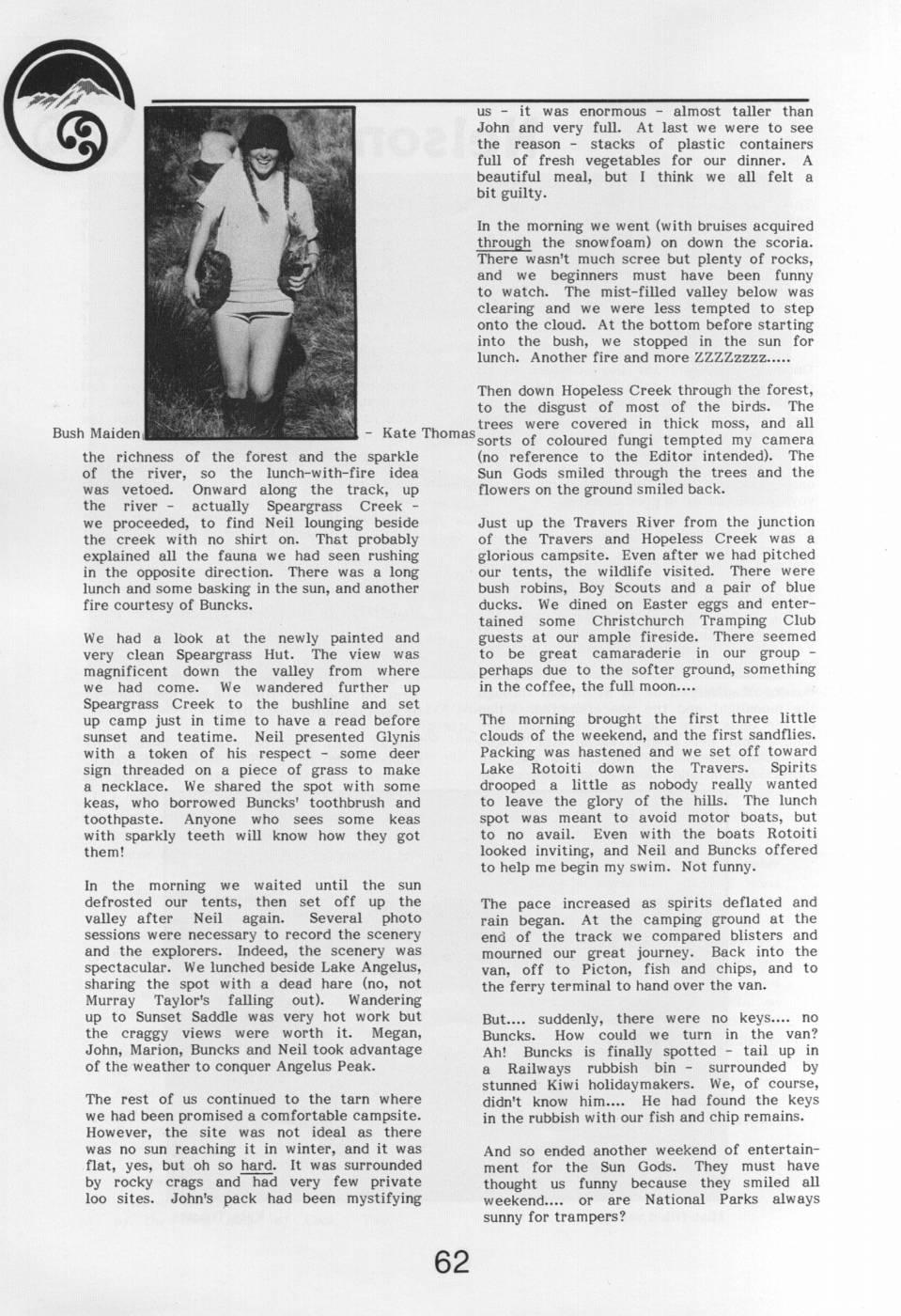 Scanned journal page 2 of 3: Nelson Lakes
