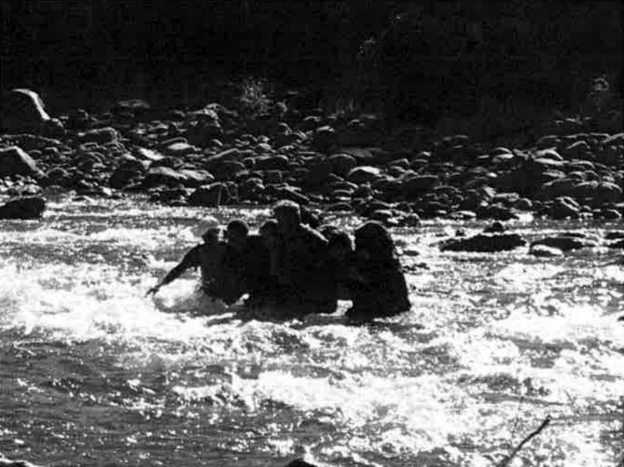 Crossing the Tauheranikau River