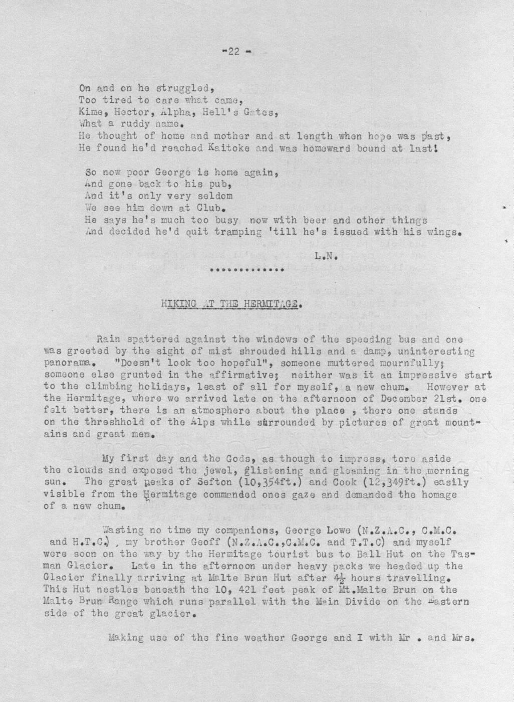 Scanned journal page 1 of 3: Hiking at the Hermitage