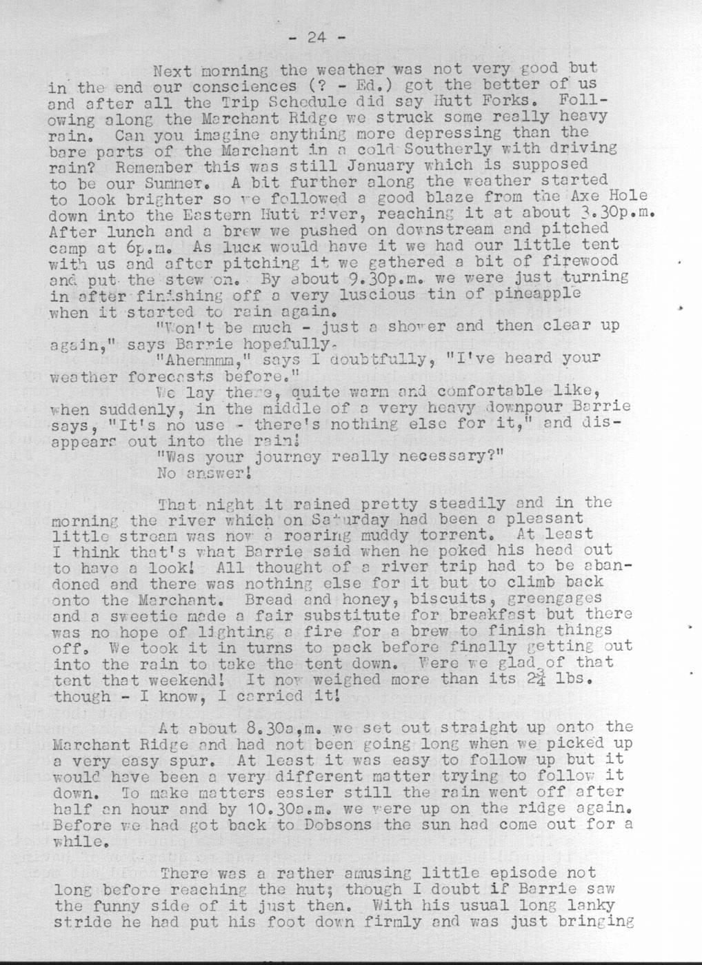 Scanned journal page 2 of 3: Hutt Forks or Bust