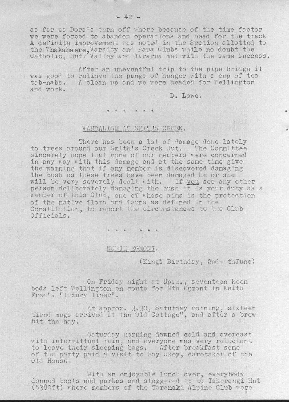 Scanned journal page 2 of 2: Te Matawai Track Working Party