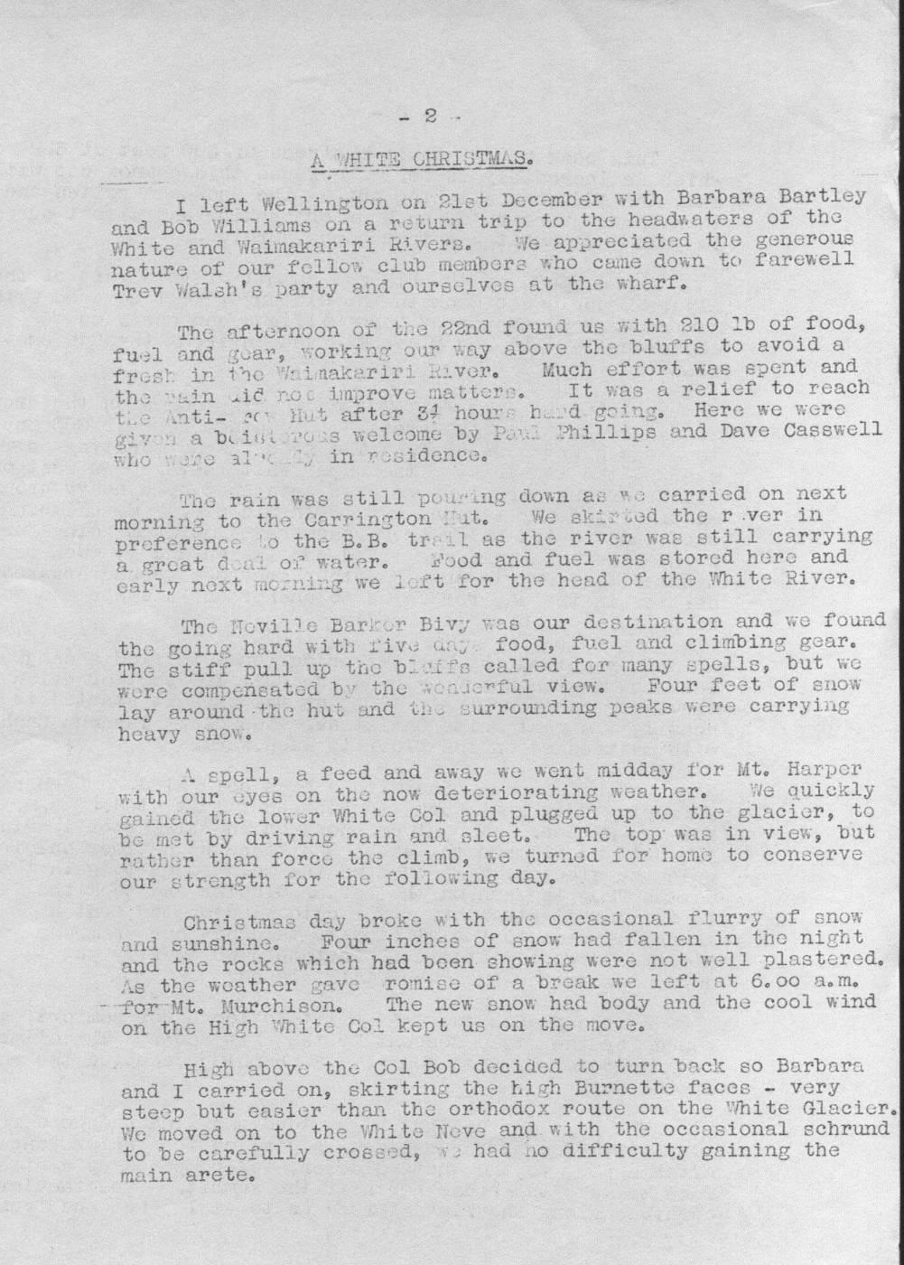 Scanned journal page 1 of 5: A White Christmas