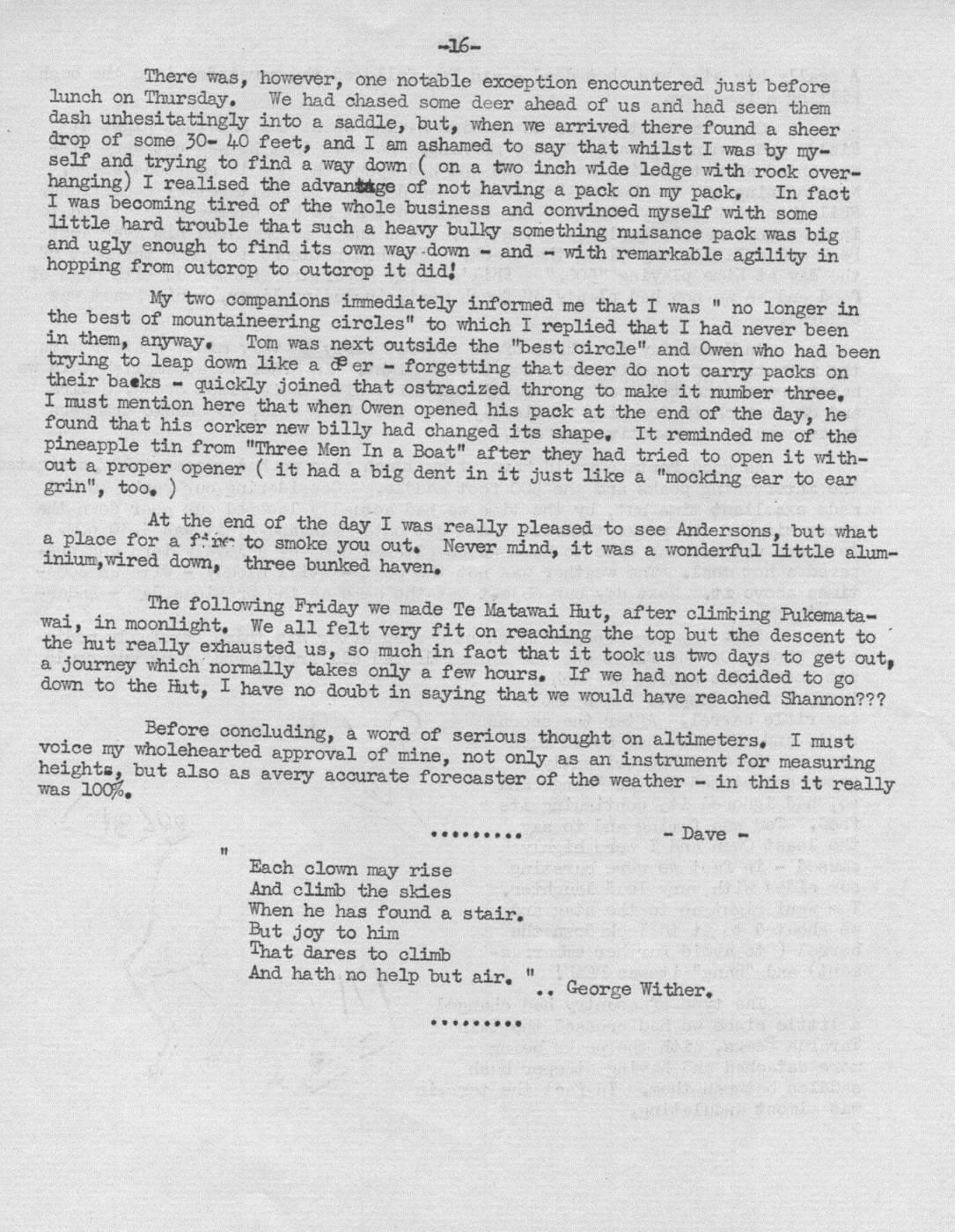 Scanned journal page 4 of 6: No Man's Land - The Main Range