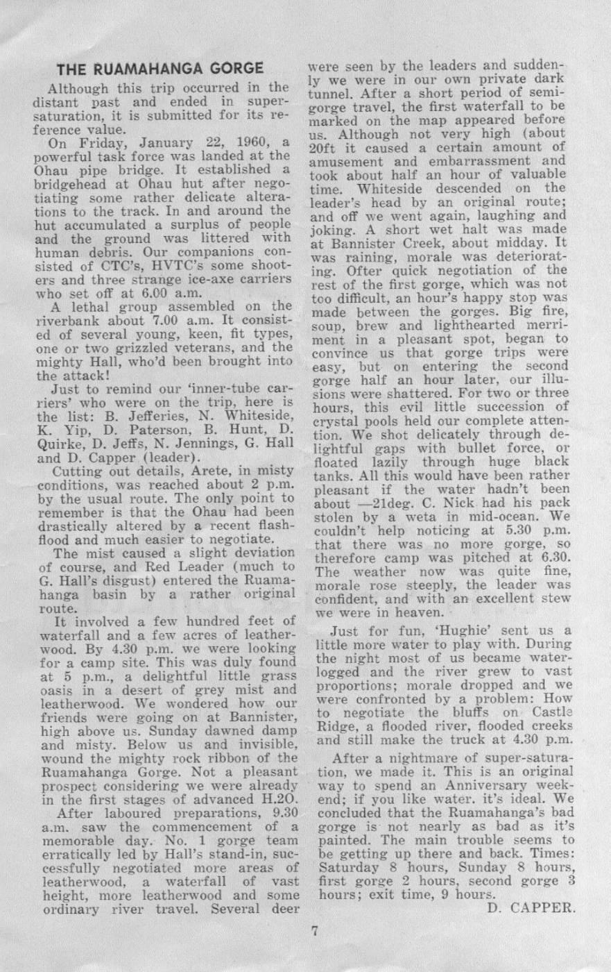Scanned journal page 1 of 2: The Ruamahanga Gorge