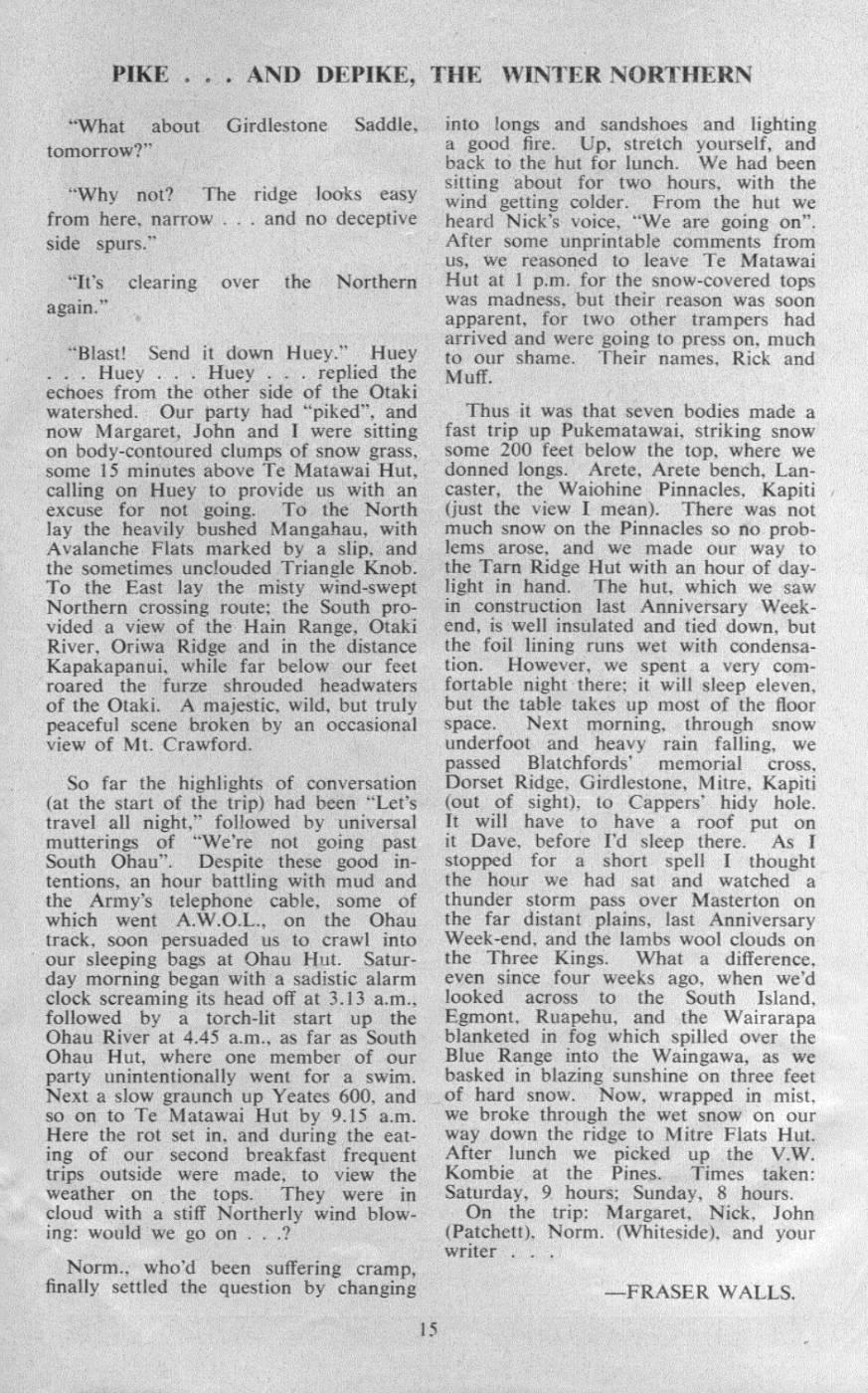 Scanned journal page 1 of 2: Pike and Depike, the Winter Northern